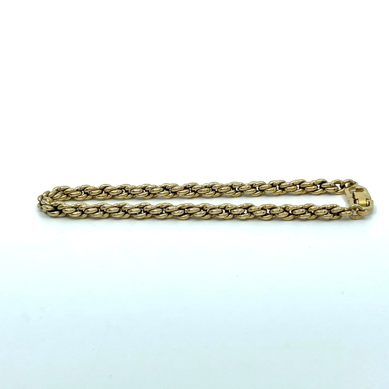 美品 Christian Dior クリスチャンディオール ヴィンテージ ブレスレット ロープチェーン ロゴ 留め具 ゴールドカラー アクセサリー メンズ レディース I7