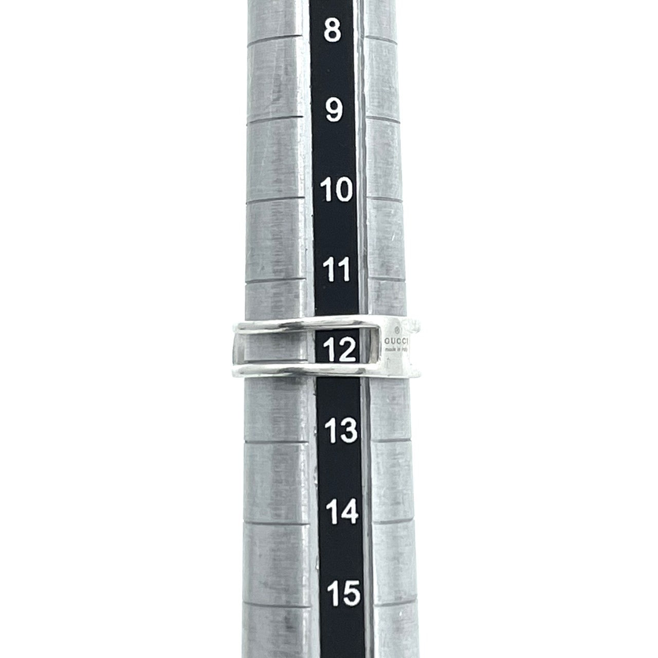 美品 GUCCI グッチ インターロッキングG シルバーリング 指輪 Ag925 日本サイズ12号 USサイズ6.5 ユニセックス シンプル 高級アクセサリー 正規品 I2