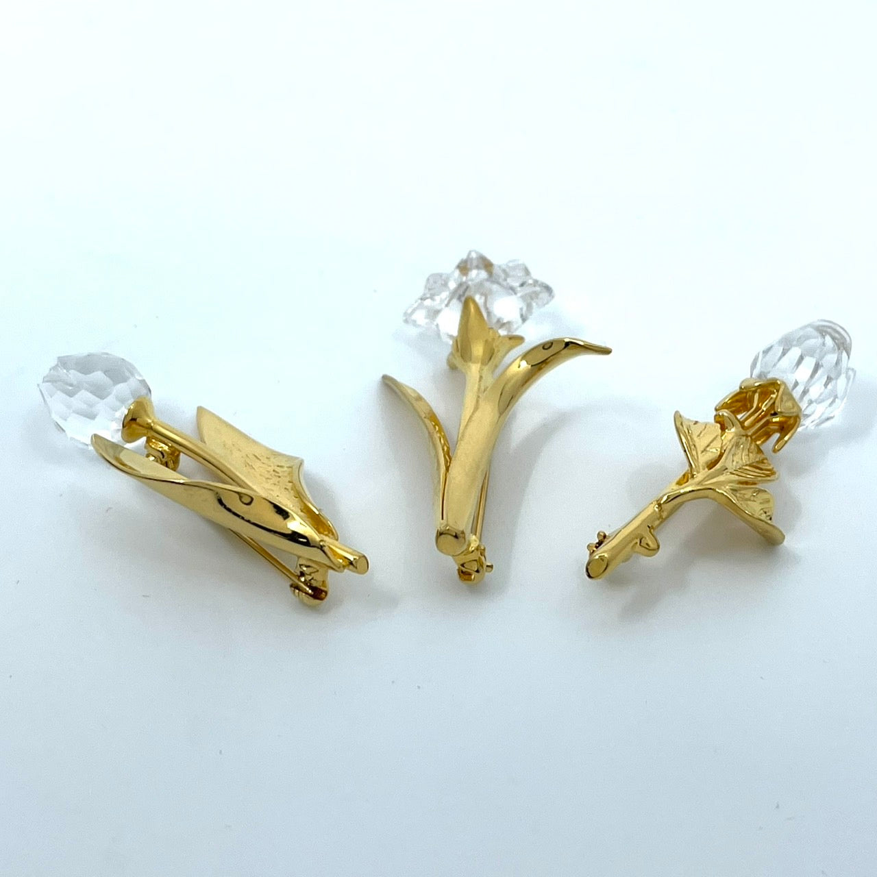 SWAROVSKI スワロフスキー イルカ クリスタル ブローチ ゴールド×クリア 箱付き アクセサリー 正規品 I4