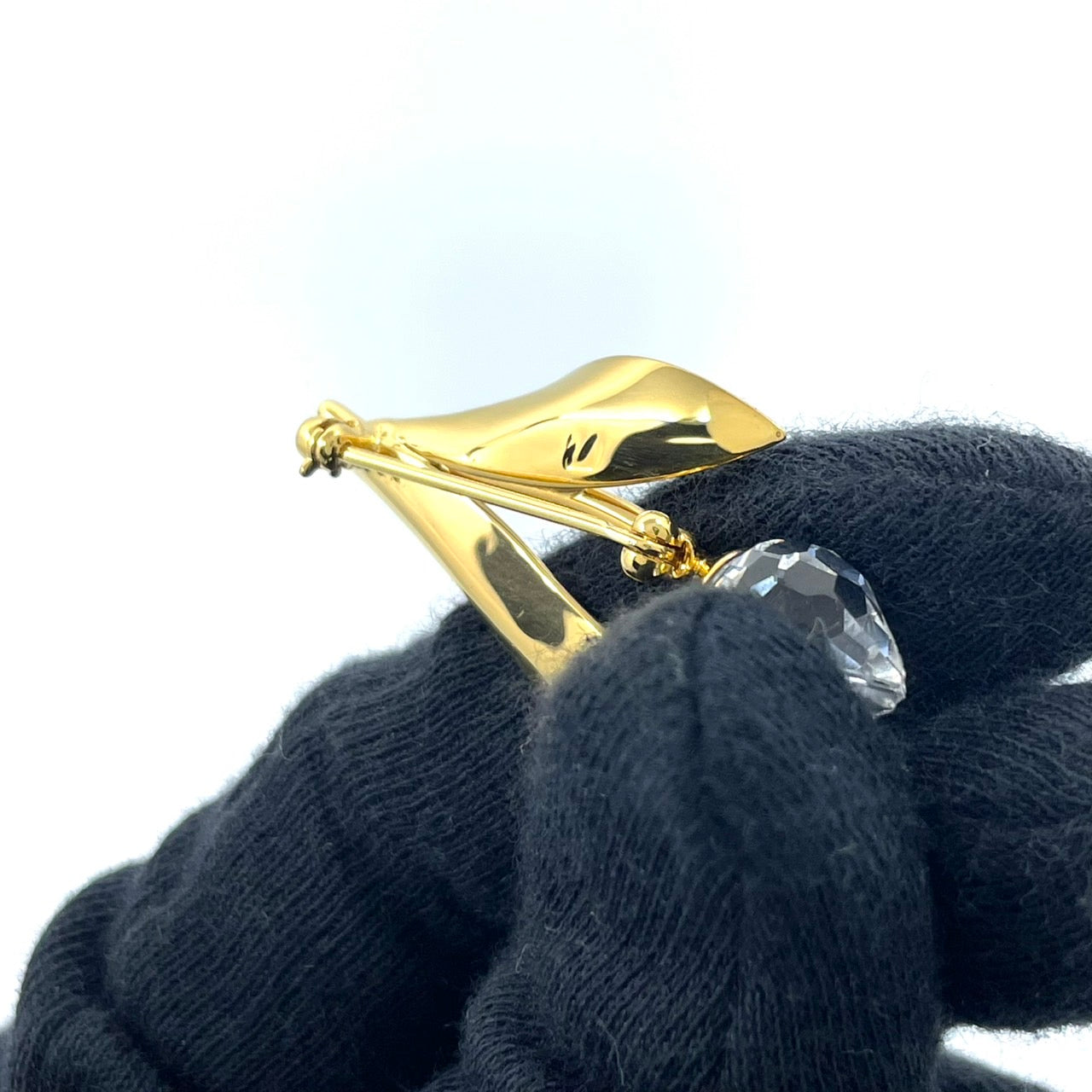 SWAROVSKI スワロフスキー イルカ クリスタル ブローチ ゴールド×クリア 箱付き アクセサリー 正規品 I4