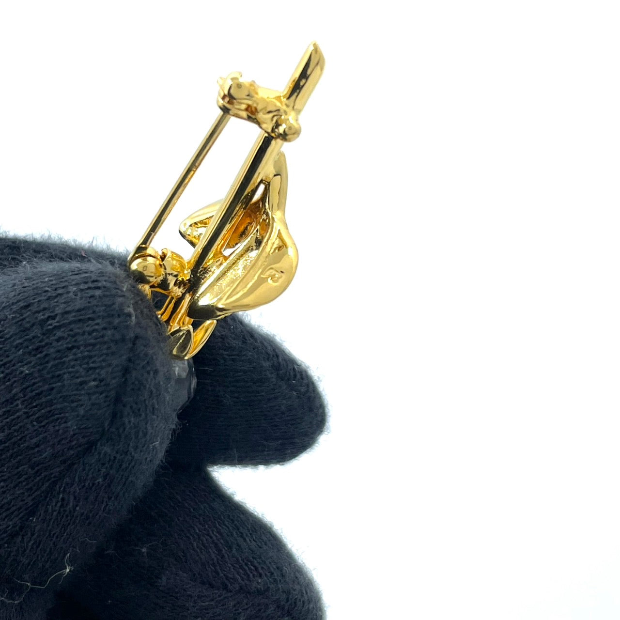 SWAROVSKI スワロフスキー イルカ クリスタル ブローチ ゴールド×クリア 箱付き アクセサリー 正規品 I4