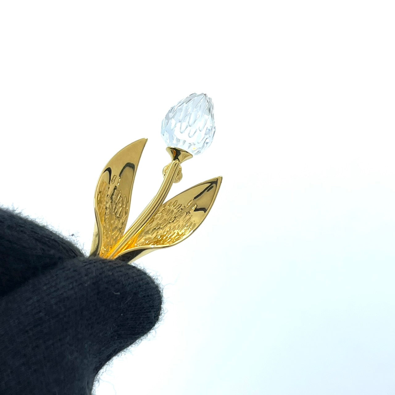 SWAROVSKI スワロフスキー イルカ クリスタル ブローチ ゴールド×クリア 箱付き アクセサリー 正規品 I4