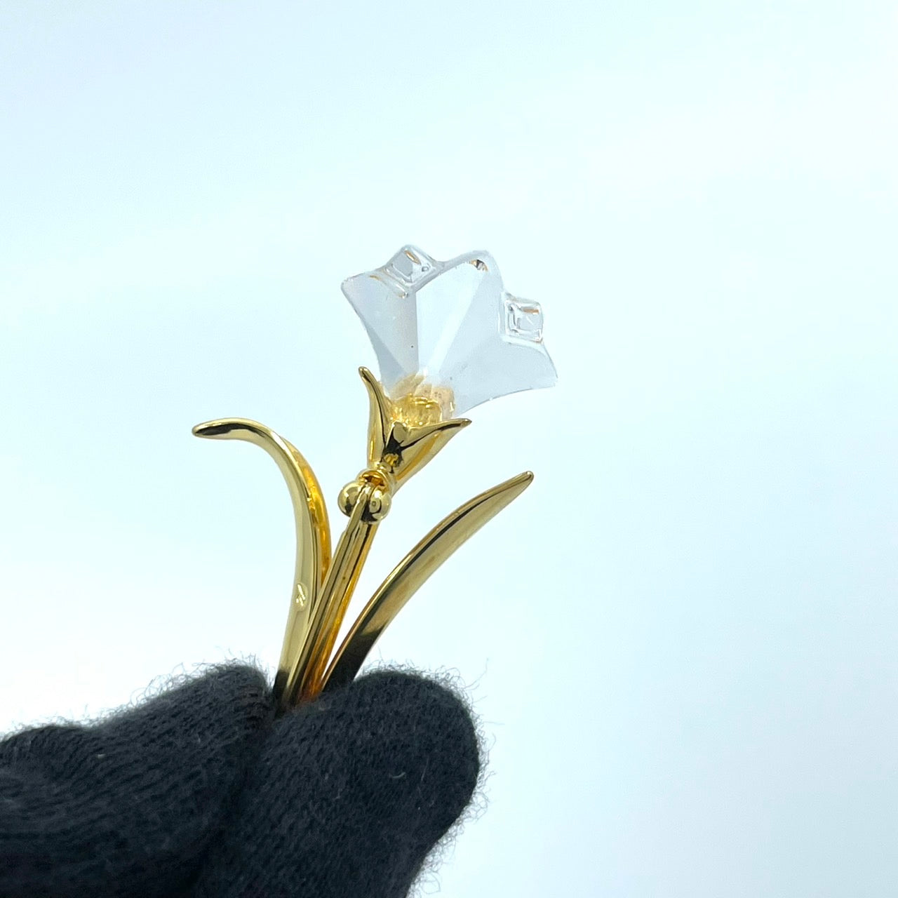 SWAROVSKI スワロフスキー イルカ クリスタル ブローチ ゴールド×クリア 箱付き アクセサリー 正規品 I4