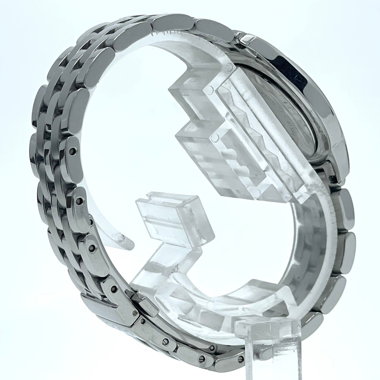 【電池交換済】GUCCI グッチ 5500L レディース腕時計 ブラック文字盤 デイト クオーツ ラウンド ローマンインデックス アナログ ドレスウォッチ エレガント クラシックデザイン ステンレス クリーニング済み G