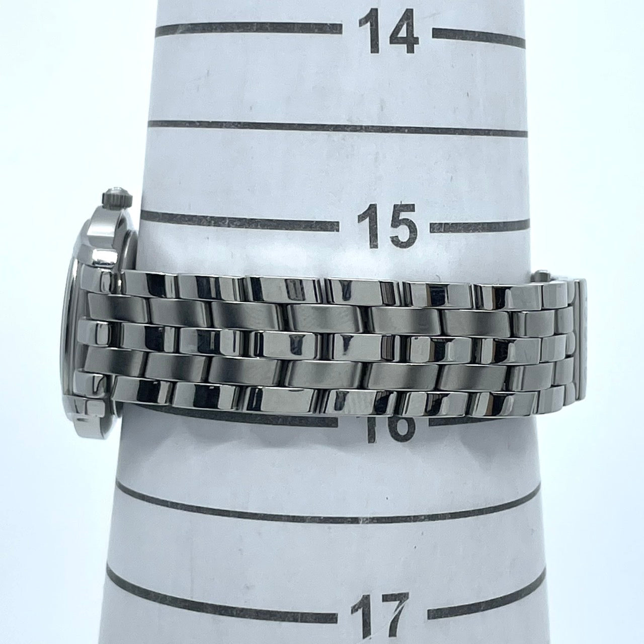 【電池交換済】GUCCI グッチ 5500L レディース腕時計 ブラック文字盤 デイト クオーツ ラウンド ローマンインデックス アナログ ドレスウォッチ エレガント クラシックデザイン ステンレス クリーニング済み G