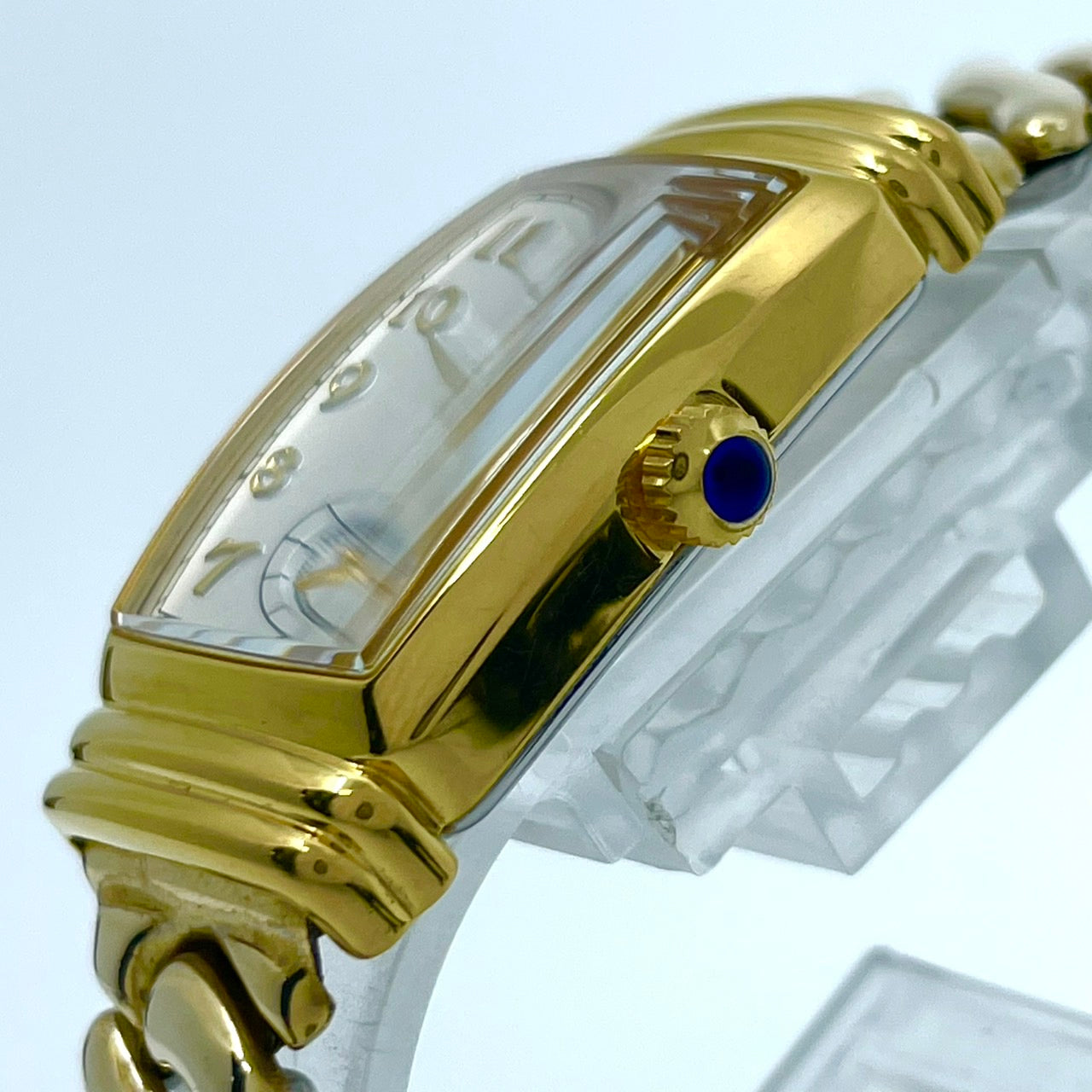 【電池交換済／美品】HAMILTON ハミルトン 6248 レディース腕時計 クオーツ アナログ トノー型 スモールセコンド ホワイト文字盤 ゴールドカラー アラビア数字 クラシック ビンテージ エレガント ドレスウォッチ クリーニング済み G6