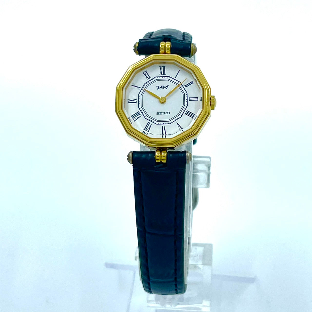 【新品ベルト／電池交換済】SEIKO セイコー TBA レディース腕時計 2C20-6560 オクタゴン ゴールド クオーツ ホワイト文字盤 ローマンインデックス アナログ ビンテージ クラシック ドレスウォッチ エレガント クリーニング済み G6