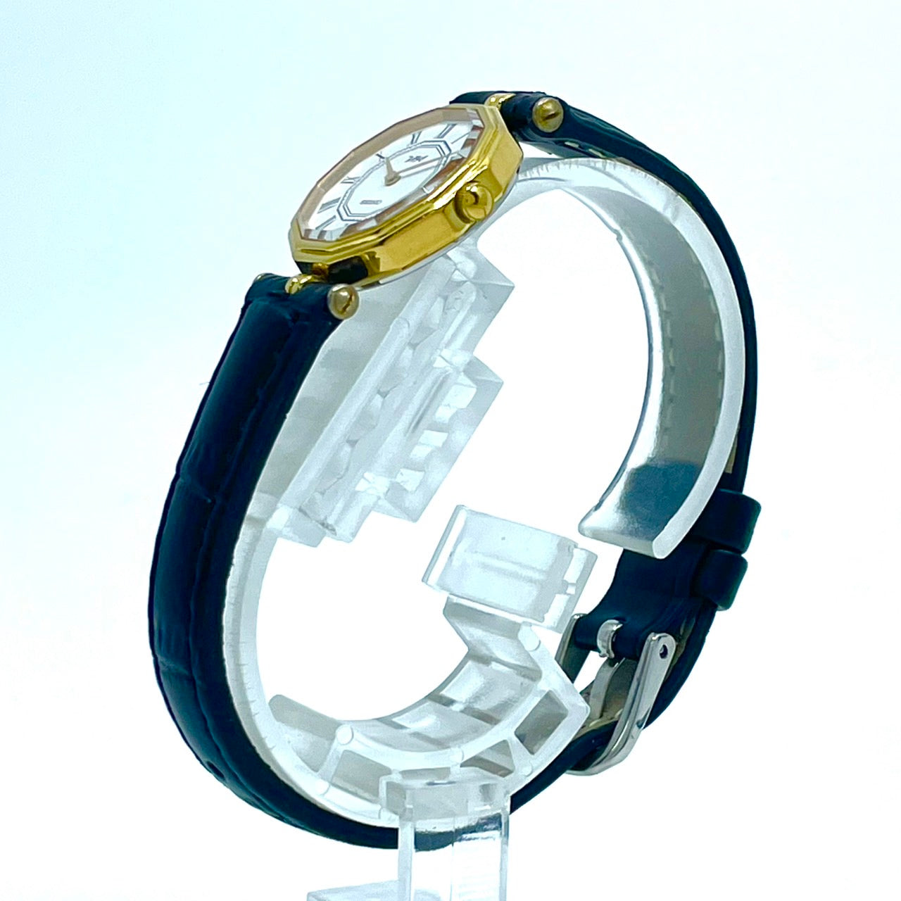 【新品ベルト／電池交換済】SEIKO セイコー TBA レディース腕時計 2C20-6560 オクタゴン ゴールド クオーツ ホワイト文字盤 ローマンインデックス アナログ ビンテージ クラシック ドレスウォッチ エレガント クリーニング済み G6