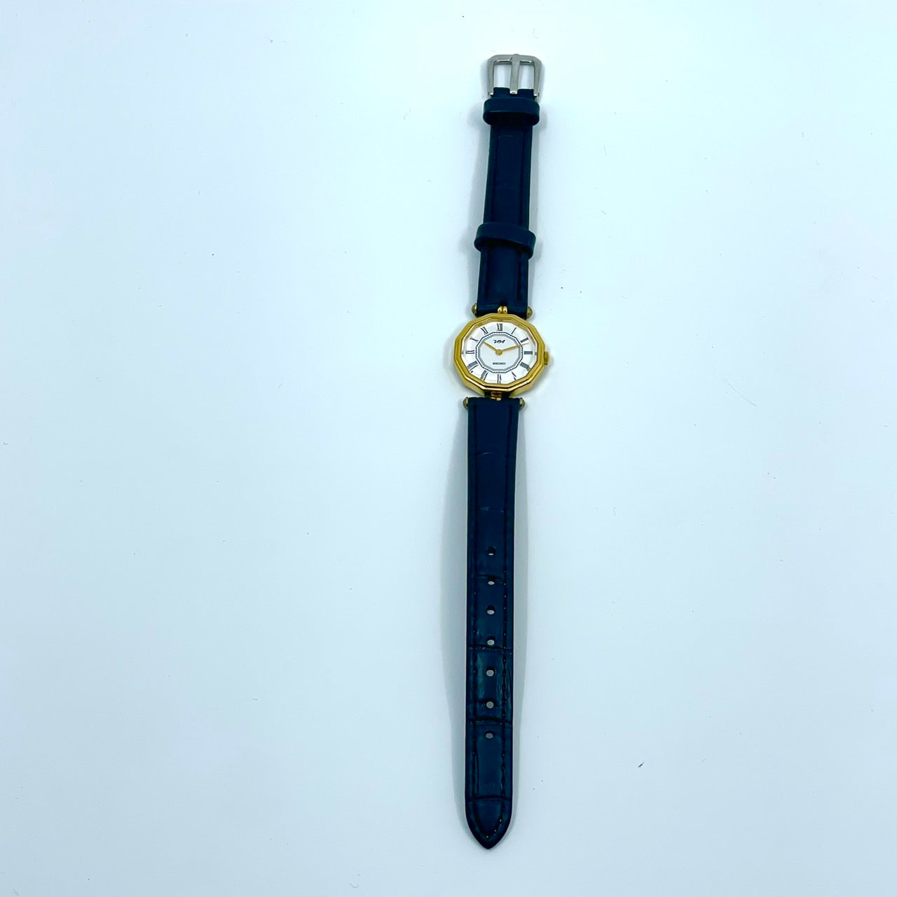【新品ベルト／電池交換済】SEIKO セイコー TBA レディース腕時計 2C20-6560 オクタゴン ゴールド クオーツ ホワイト文字盤 ローマンインデックス アナログ ビンテージ クラシック ドレスウォッチ エレガント クリーニング済み G6