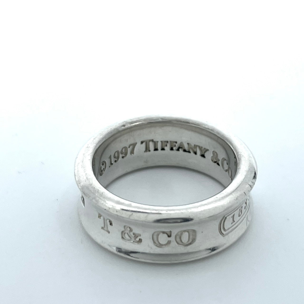 美品 TIFFANY&Co. ティファニー 1837 ミディアムリング ナローリング シルバー SV925 ヴィンテージ 9号 ジュエリー アクセサリー レディース I3