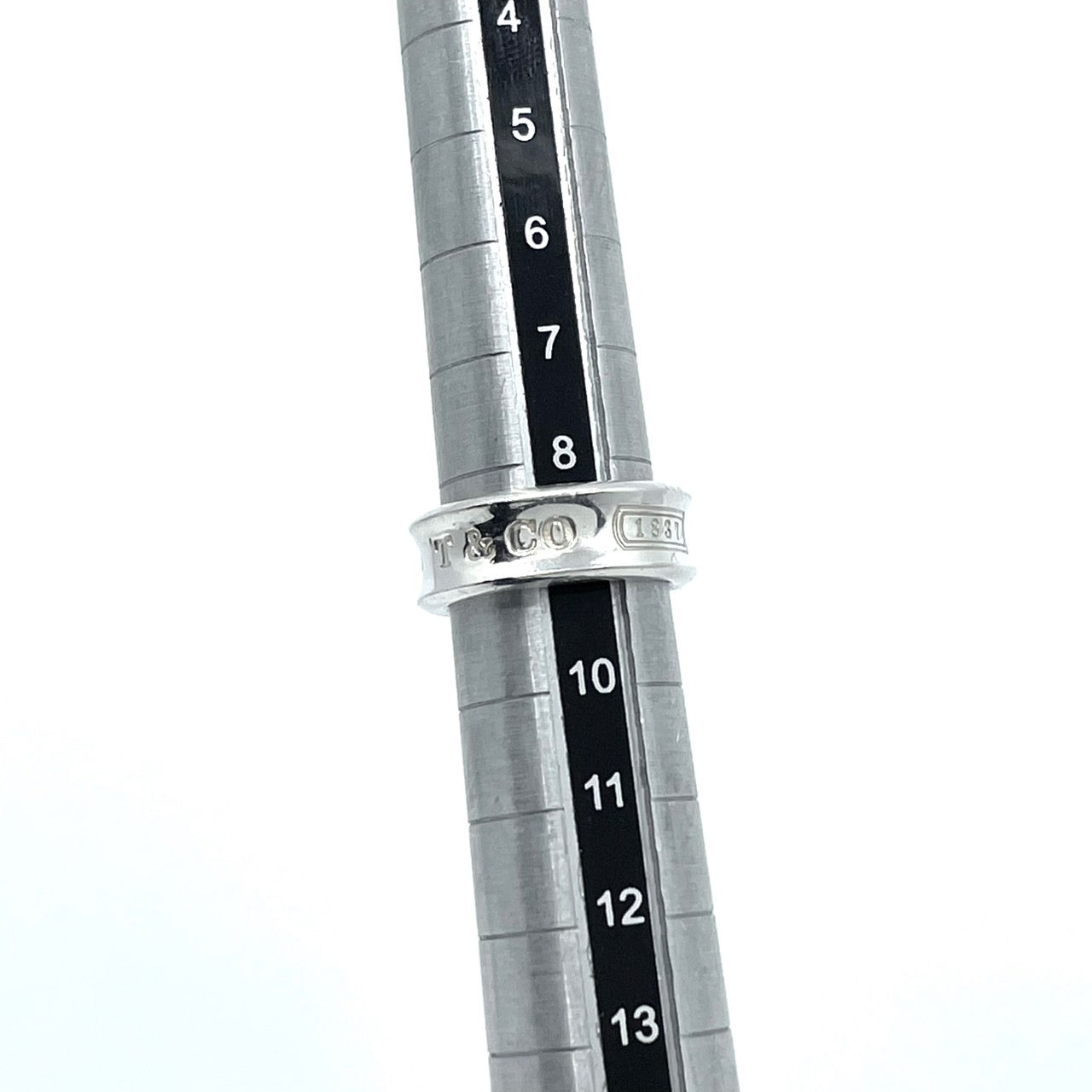 美品 TIFFANY&Co. ティファニー 1837 ミディアムリング ナローリング シルバー SV925 ヴィンテージ 9号 ジュエリー アクセサリー レディース I3