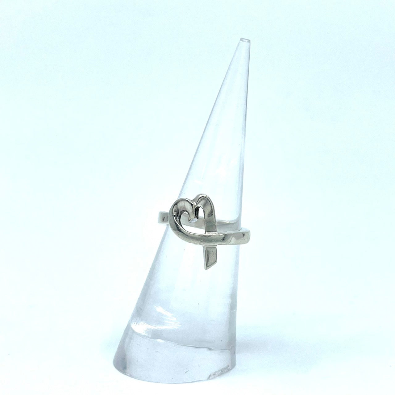 美品 TIFFANY &Co. ティファニー ラビングハート 指輪 リング 9号 SV925 シルバー ヴィンテージ ジュエリー アクセサリー I3