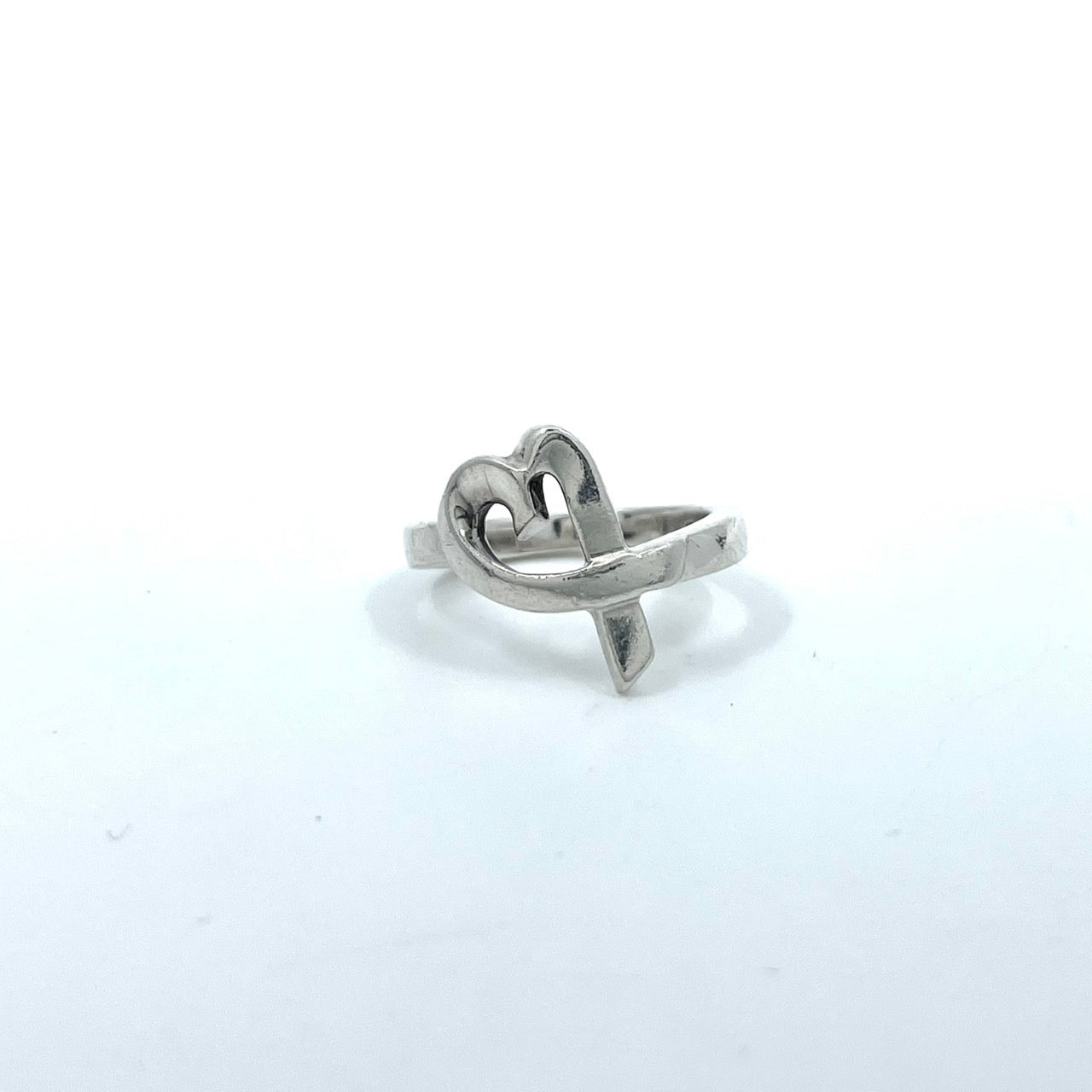 美品 TIFFANY &Co. ティファニー ラビングハート 指輪 リング 9号 SV925 シルバー ヴィンテージ ジュエリー アクセサリー I3