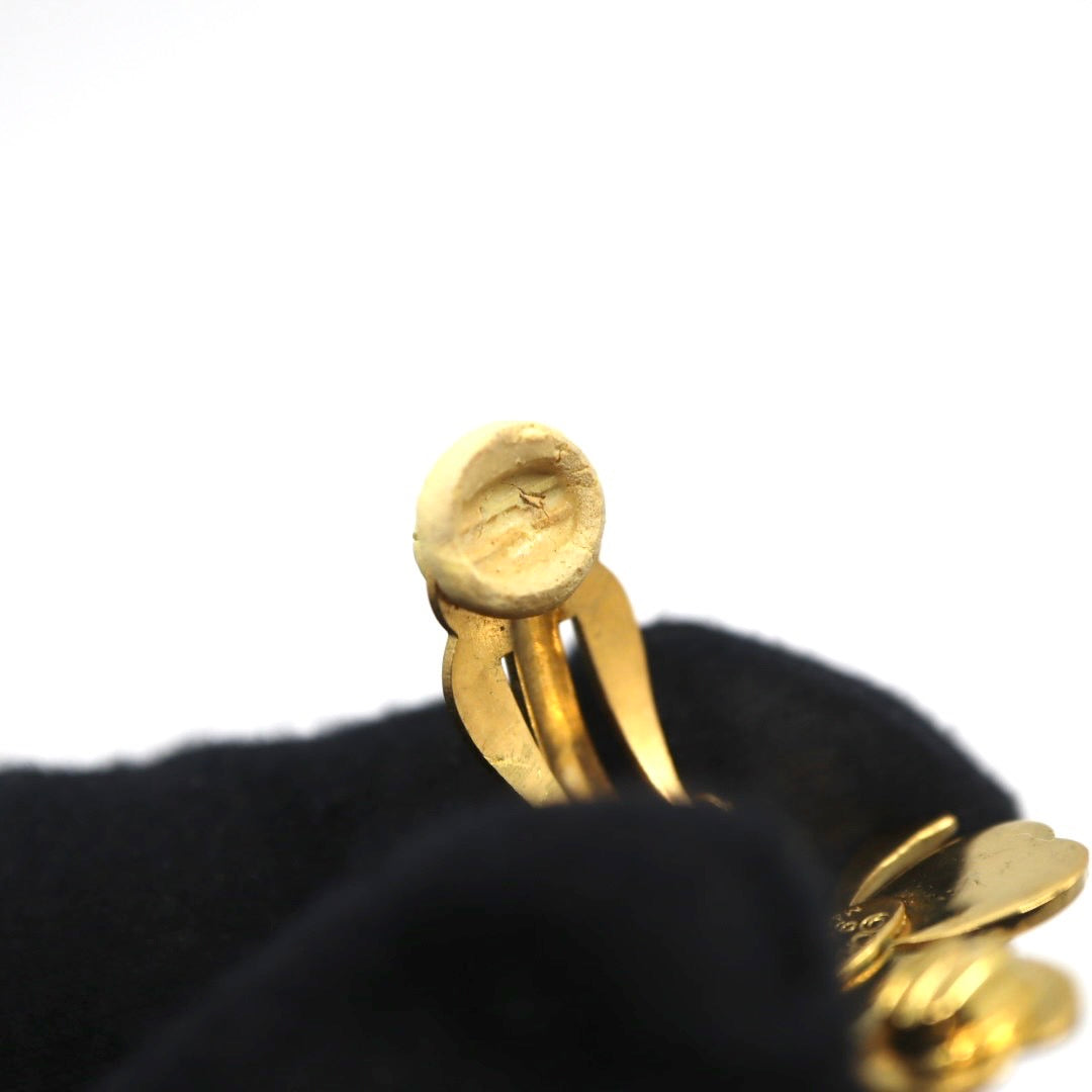 CHANEL シャネル クローバー 94A イヤリング ゴールドカラー レディース ヴィンテージ アクセサリー ジュエリー I1