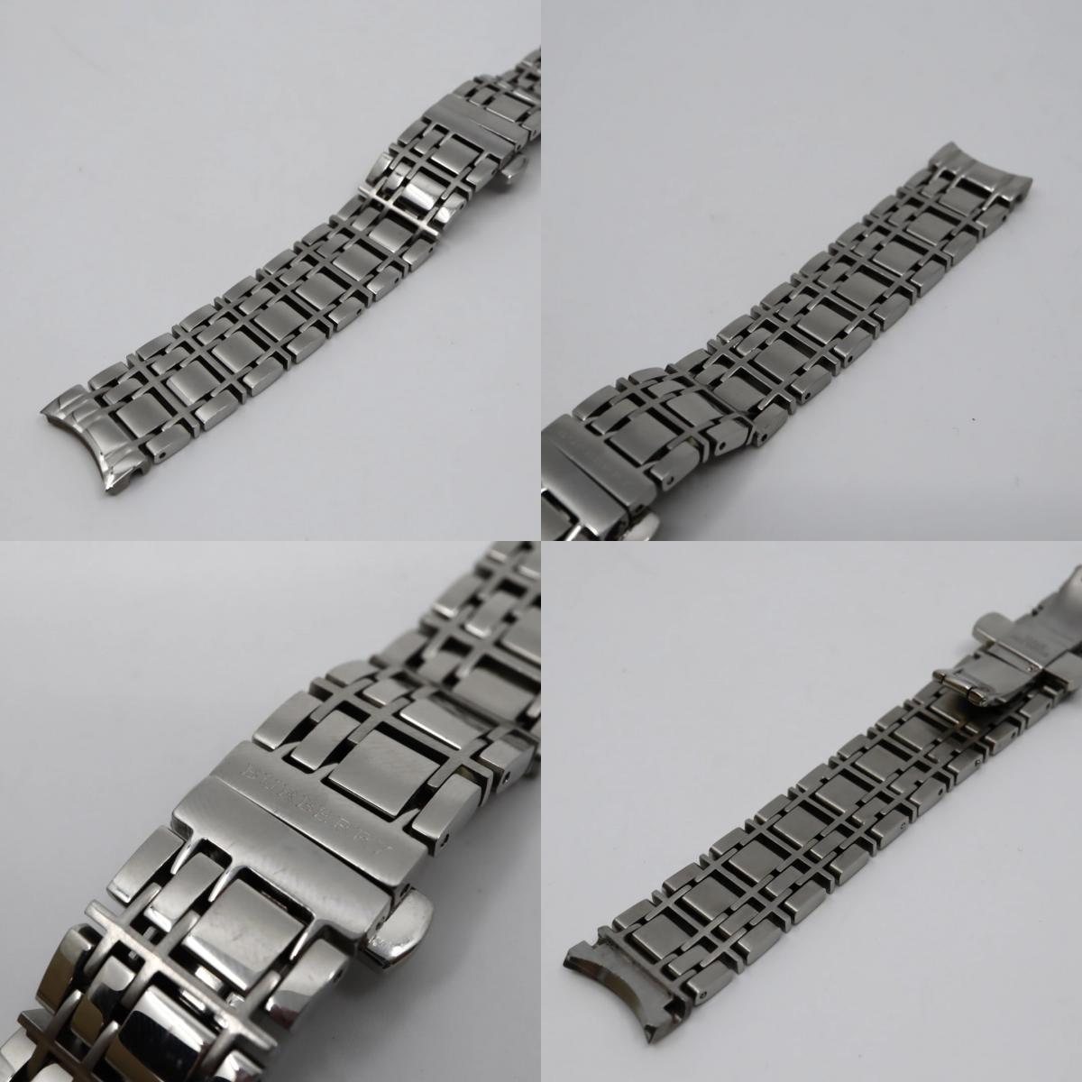 【電池交換済】BURBERRY バーバリー 腕時計 BU1351 レディース クオーツ アナログ ラウンド シルバー文字盤 チェック柄 デイト表示 スイス製 ブラックレザーベルト クラシック エレガント ビジネス ドレスウォッチ クリーニング済 G