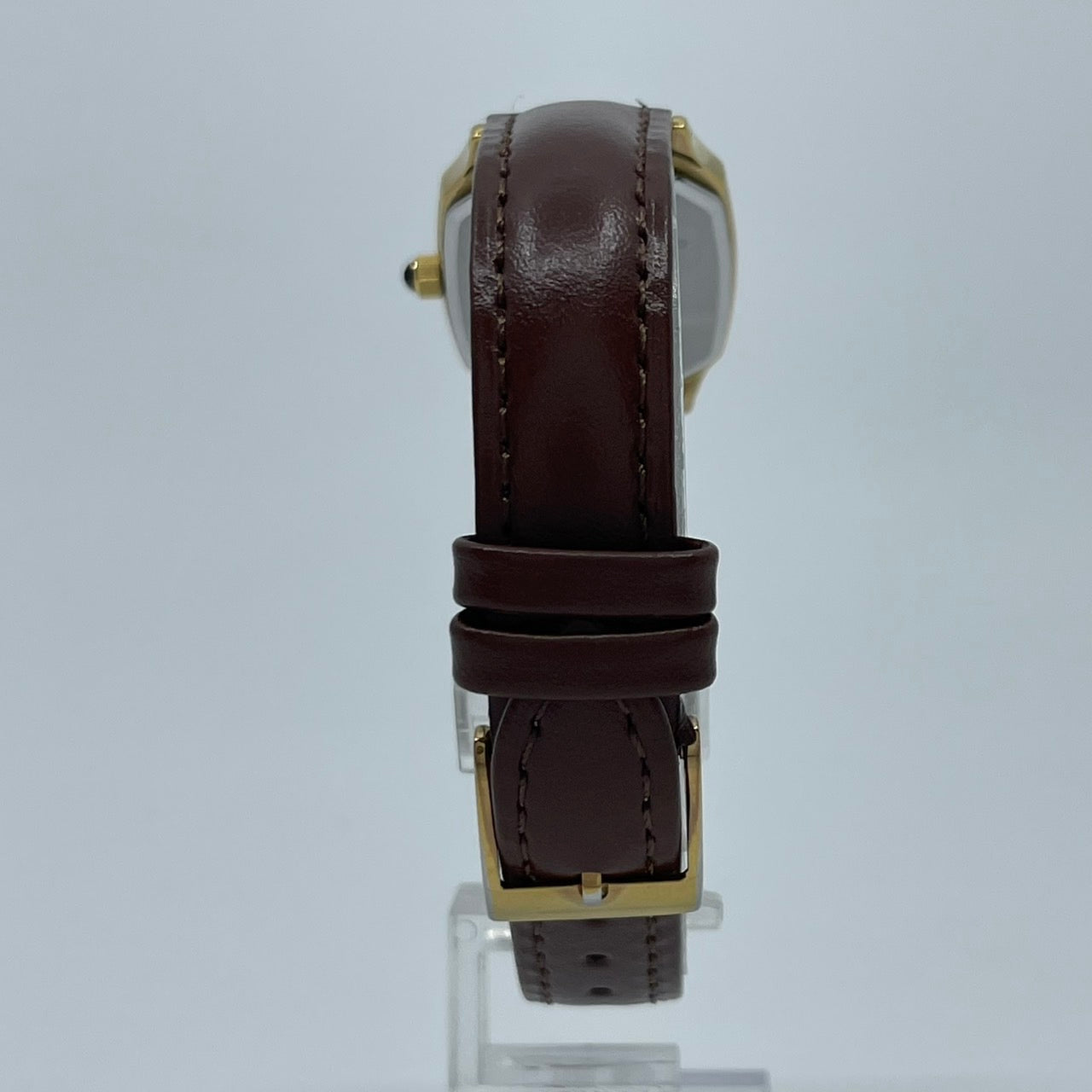 【電池交換済/美品】SEIKO セイコー Shinzone シンゾーン 腕時計 7N01-HAD0 レディース クオーツ アナログ スクエア ゴールド アイボリー文字盤 ブラウンレザーベルト エレガント ビンテージ ドレスウォッチ 日本製 G5