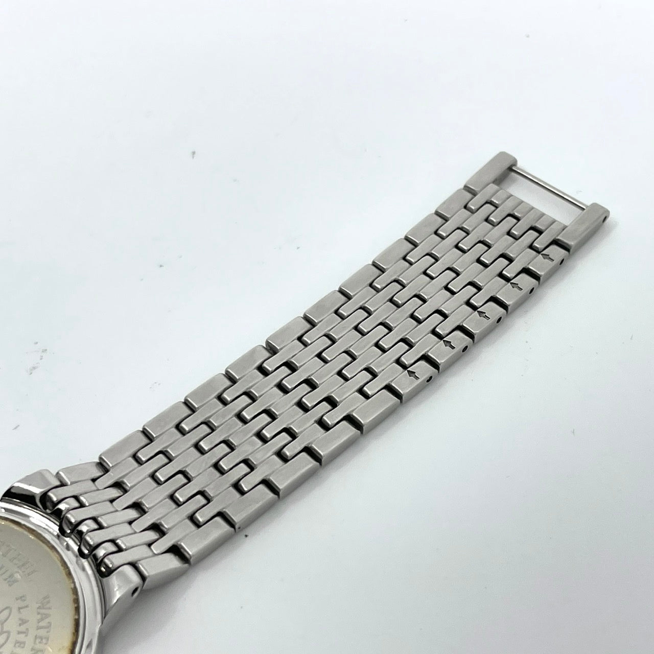 【電池交換済】ヴァレンティノ ドマーニ 腕時計 VD-2038 レディース クオーツ FINE PLATINUM 999.9 プラチナメッキ ラインストーンベゼル サファイア シェル文字盤 ドレスウォッチ エレガント ラグジュアリー クリーニング済み G