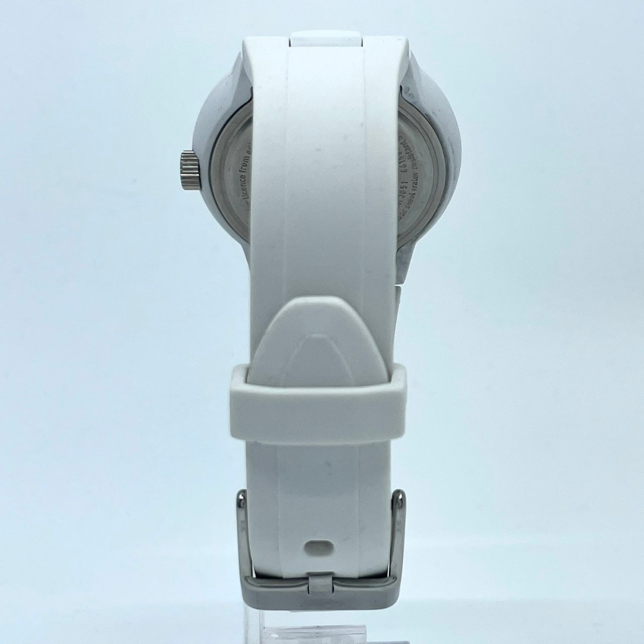 【電池交換済】アディダス 腕時計 ADH3051 ユニセックス クオーツ アナログ ラウンド ホワイト レッド ドット柄 ポップ トレフォイル ビッグロゴ ストリート カジュアル ファッションウォッチ スポーツウォッチ クリーニング済み G