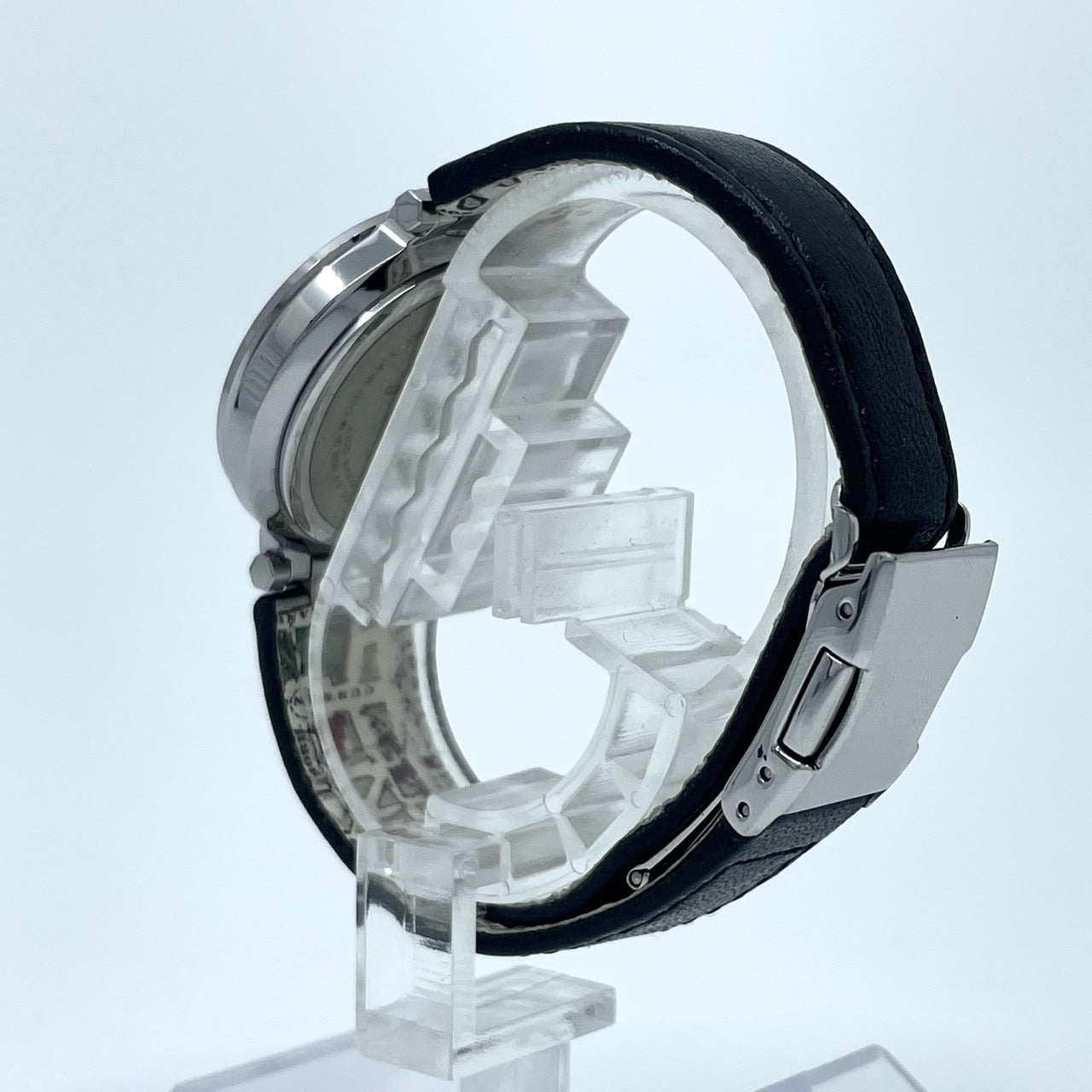 【稼働品】シチズン xC クロスシー 腕時計 GN-4W-S レディース エコドライブ 電波時計 ワールドタイム デイト シルバー 白文字盤 黒レザーベルト ローマ数字 アナログ エレガント ビジネス オフィス クリーニング済み G5