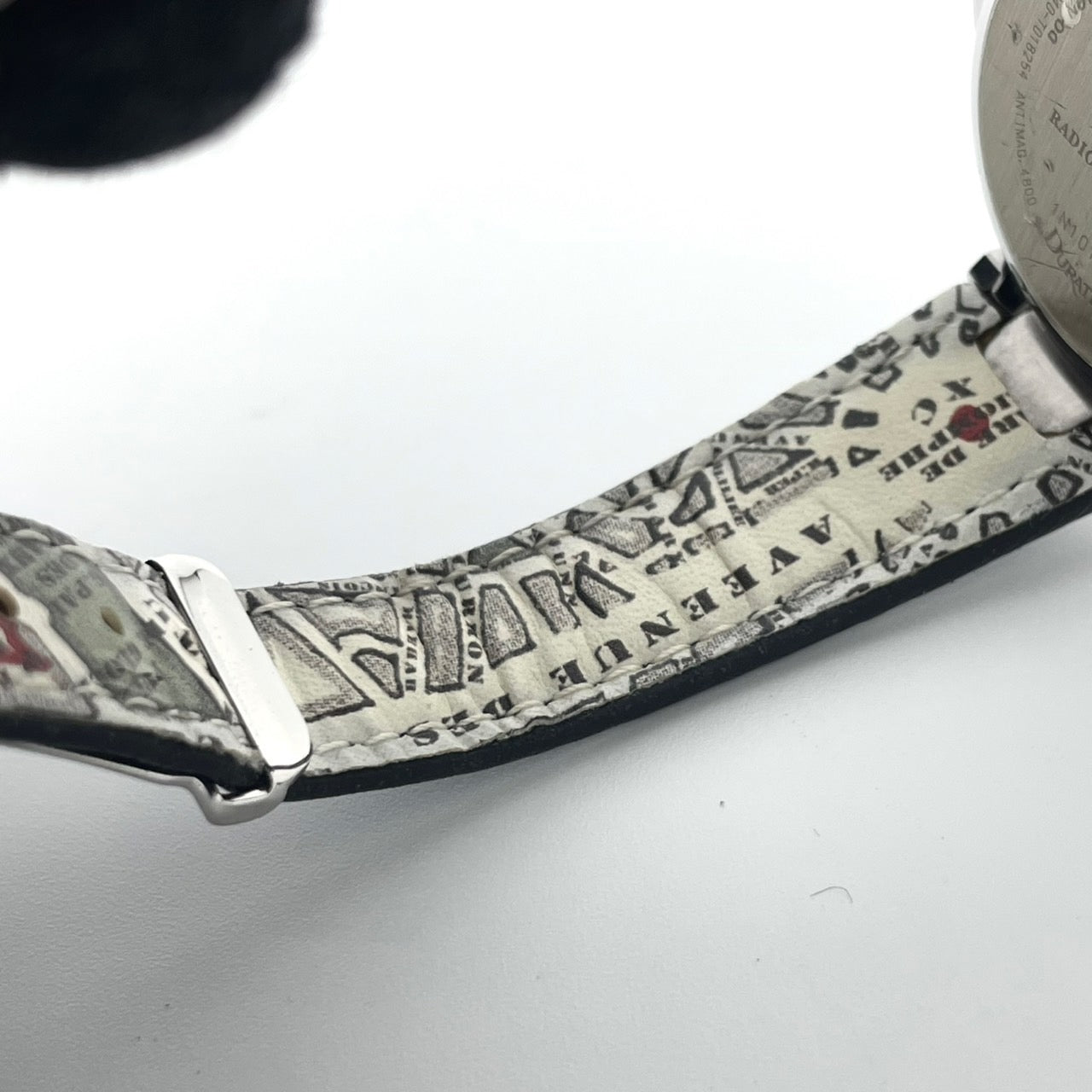 【稼働品】シチズン xC クロスシー 腕時計 GN-4W-S レディース エコドライブ 電波時計 ワールドタイム デイト シルバー 白文字盤 黒レザーベルト ローマ数字 アナログ エレガント ビジネス オフィス クリーニング済み G5