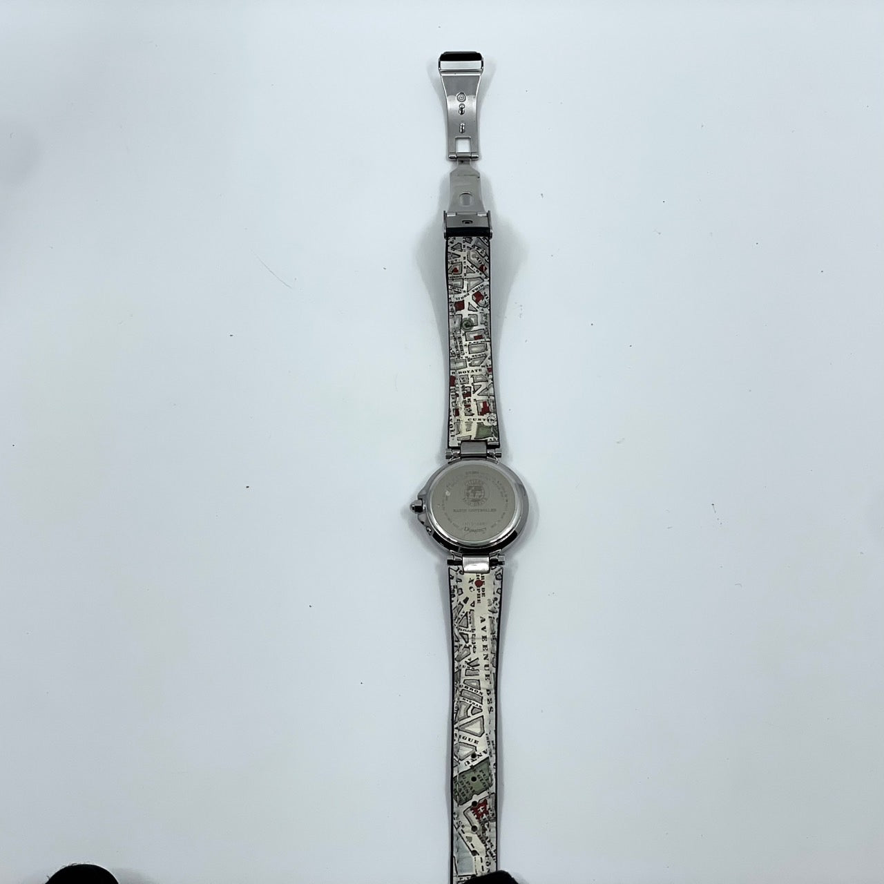 【稼働品】シチズン xC クロスシー 腕時計 GN-4W-S レディース エコドライブ 電波時計 ワールドタイム デイト シルバー 白文字盤 黒レザーベルト ローマ数字 アナログ エレガント ビジネス オフィス クリーニング済み G5