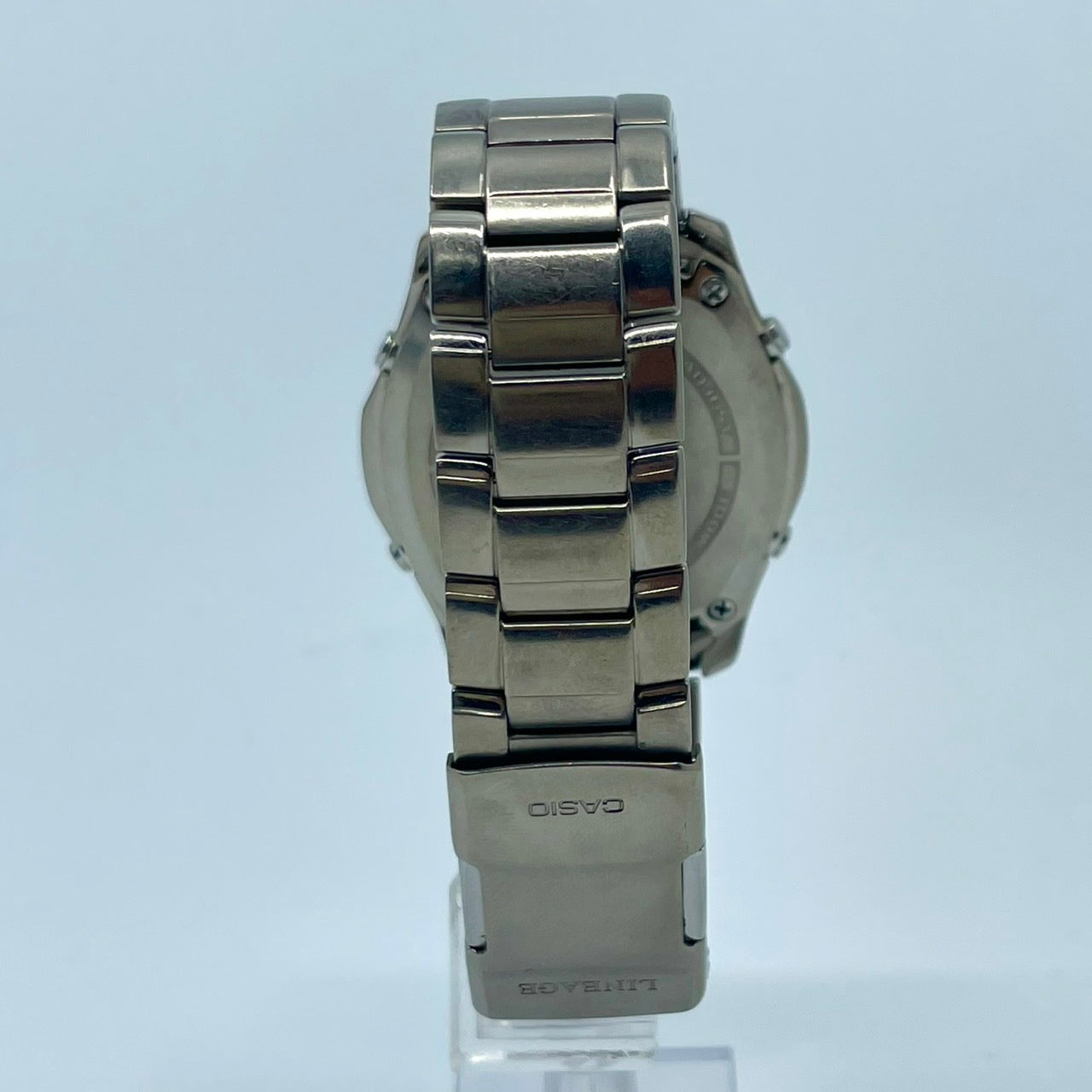 CASIO カシオ リニエージ 腕時計 LIW-M610TDS メンズ 電波ソーラー チタン MULTI BAND 6 タフソーラー クロノグラフ ワールドタイム 黒文字盤 ゴールドアクセント 高機能 サファイアガラス クリーニング済み G5