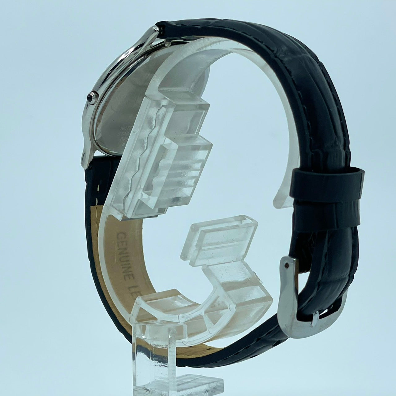 【極美品/電池交換済／新品ベルト交換(社外品)】 SEIKO セイコー CREDOR クレドール 腕時計 8J81-6A30 ユニセックス クオーツ シルバー文字盤 ゴールド針 ブラックレザー 薄型 ドレスウォッチ エレガント クラシック 高級時計 クリーニング済 G5