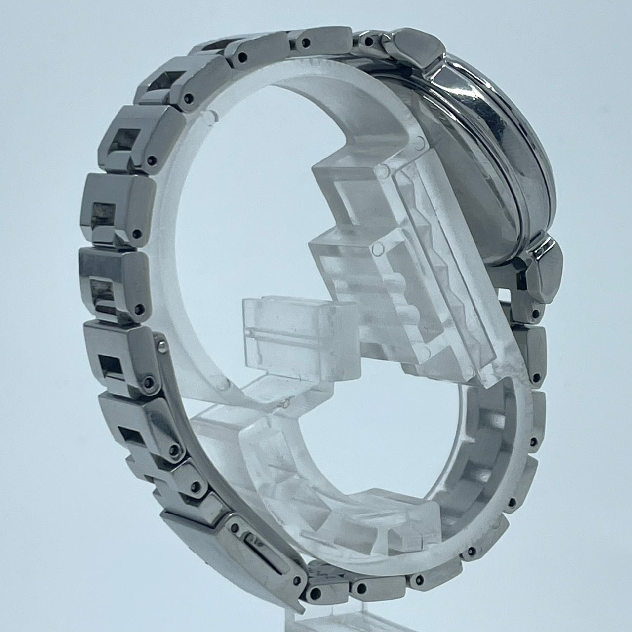 【稼働品】セイコー ルキア 人気モデル 腕時計 3B51-0AJ0 電波ソーラー レディース アナログ シルバー 白文字盤 ローマ数字 ブルー針 クール エレガント ビジネス オフィス 高機能 洗練デザイン スタイリッシュ クリーニング済 G5