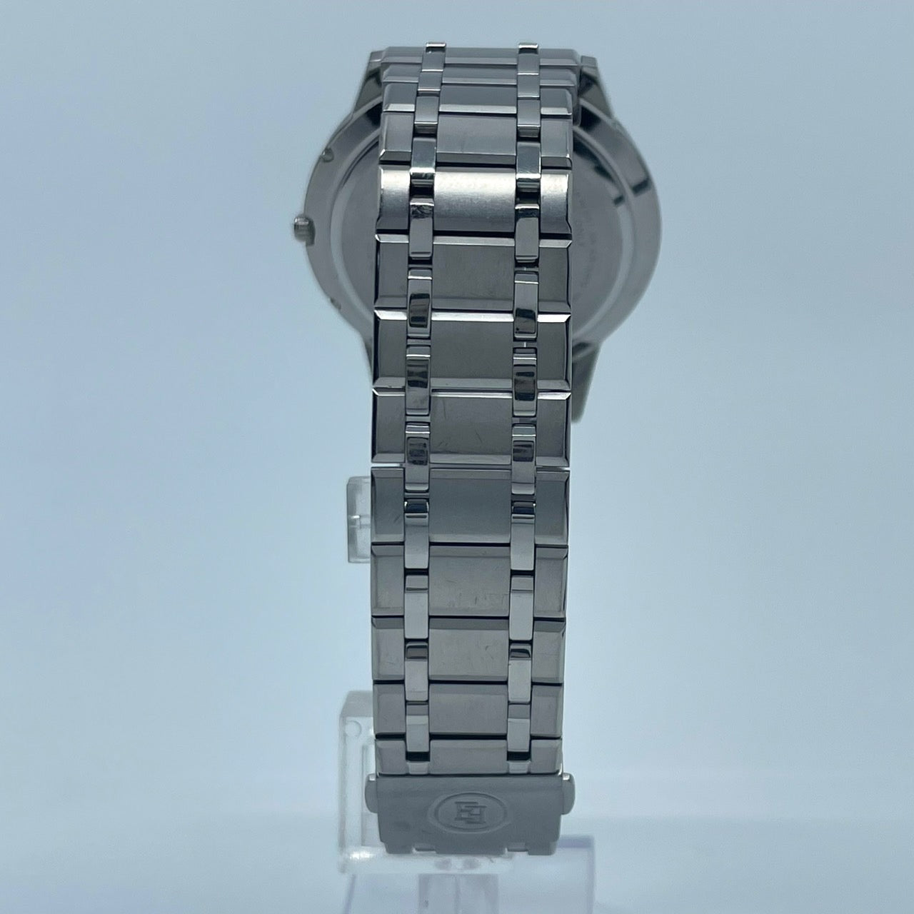 【稼働品／極美品】シチズン エクシード 腕時計 H113-T016189 電波ソーラー チタン ユニセックス デイト シルバー 白文字盤 薄型軽量 エレガント 高級 ドレスウォッチ ビジネス オフィス 高機能 人気モデル クリーニング済み G2