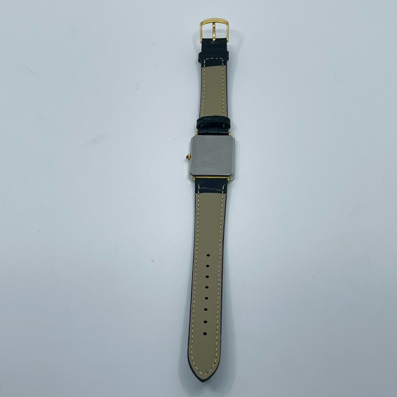 【電池交換済／新品ベルト(社外品)】美品 シチズン citizen エクシード 腕時計 4-796233 メンズ クオーツ 角型 ゴールド文字盤 ブラックレザーベルト ビンテージ アンティーク ドレスウォッチ 薄型 エレガント クラシック 高級モデル クリーニング済み G2
