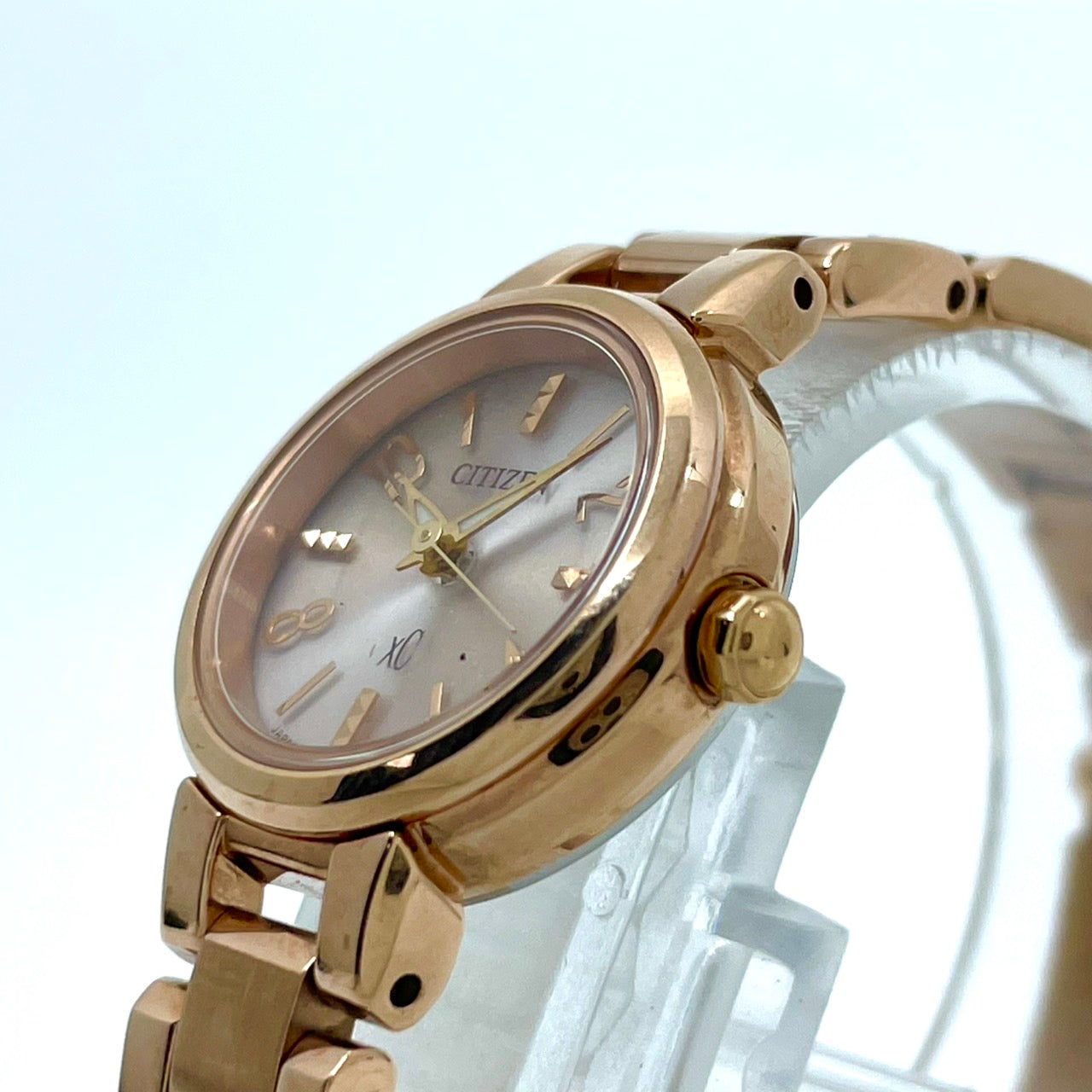 citizen シチズン xC クロスシー 腕時計 B036-T016600 エコドライブ レディース ピンクゴールド アナログ 上品 エレガント ビジネス オフィス 高機能 人気モデル 洗練デザイン 手元華やか クリーニング済み G2