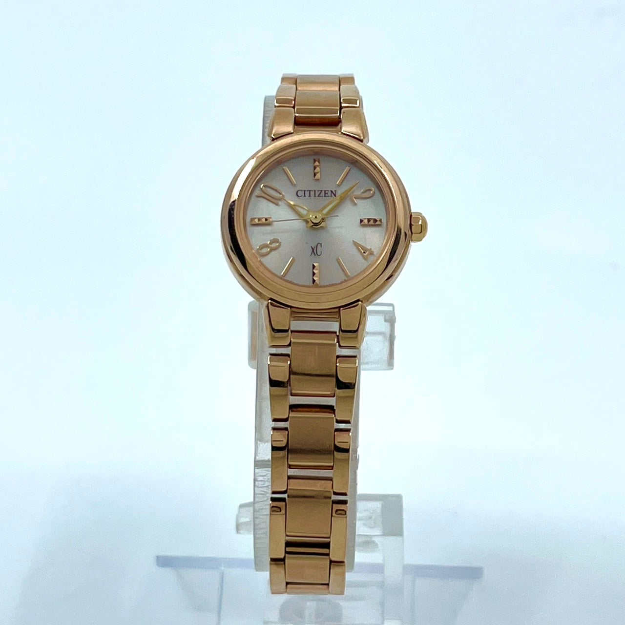 citizen シチズン xC クロスシー 腕時計 B036-T016600 エコドライブ レディース ピンクゴールド アナログ 上品 エレガント ビジネス オフィス 高機能 人気モデル 洗練デザイン 手元華やか クリーニング済み G2