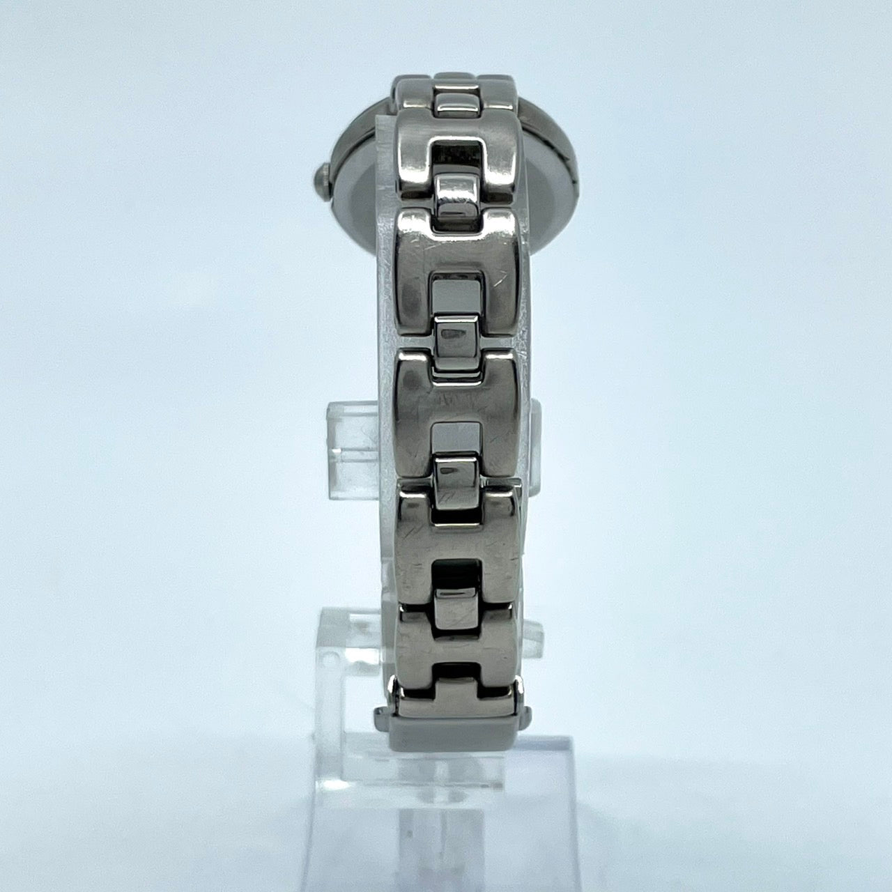 【電池交換済／美品】オリエント YOU Natural&Plain 腕時計 UB3J-00 レディース クオーツ アナログ シルバー アイボリー文字盤 シンプル ナチュラルデザイン ラウンド ビジネス オフィス 高視認性 人気モデル クリーニング済み G2