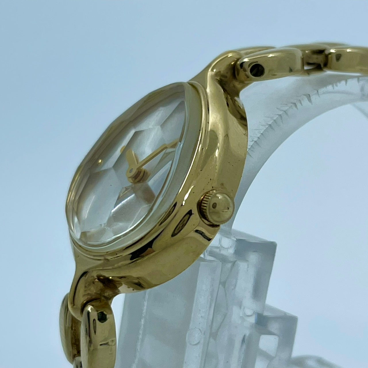 【電池交換済】POLA ポーラ MY FAIR LADY 腕時計 レディース ゴールド ティアドロップ カットガラス ブレスレットウォッチ ドレスウォッチ エレガント フェミニン ジュエリーウォッチ アクセサリー感覚 人気モデル クリーニング済み G2