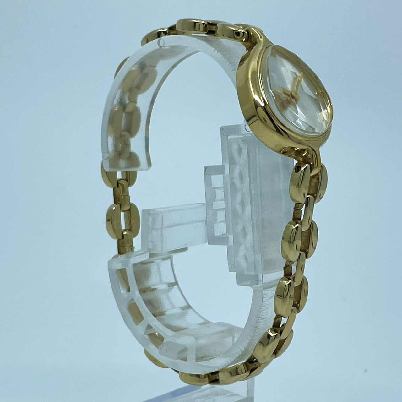 【電池交換済】POLA ポーラ MY FAIR LADY 腕時計 レディース ゴールド ティアドロップ カットガラス ブレスレットウォッチ ドレスウォッチ エレガント フェミニン ジュエリーウォッチ アクセサリー感覚 人気モデル クリーニング済み G2