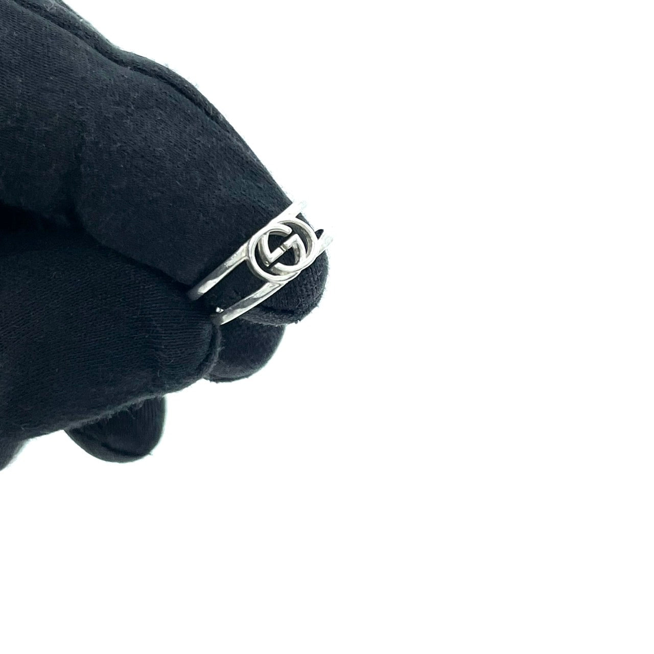 GUCCI グッチ インターロッキングG ブリットリング 指輪 6号 シルバー SV925 アクセサリー ジュエリー レディース I1