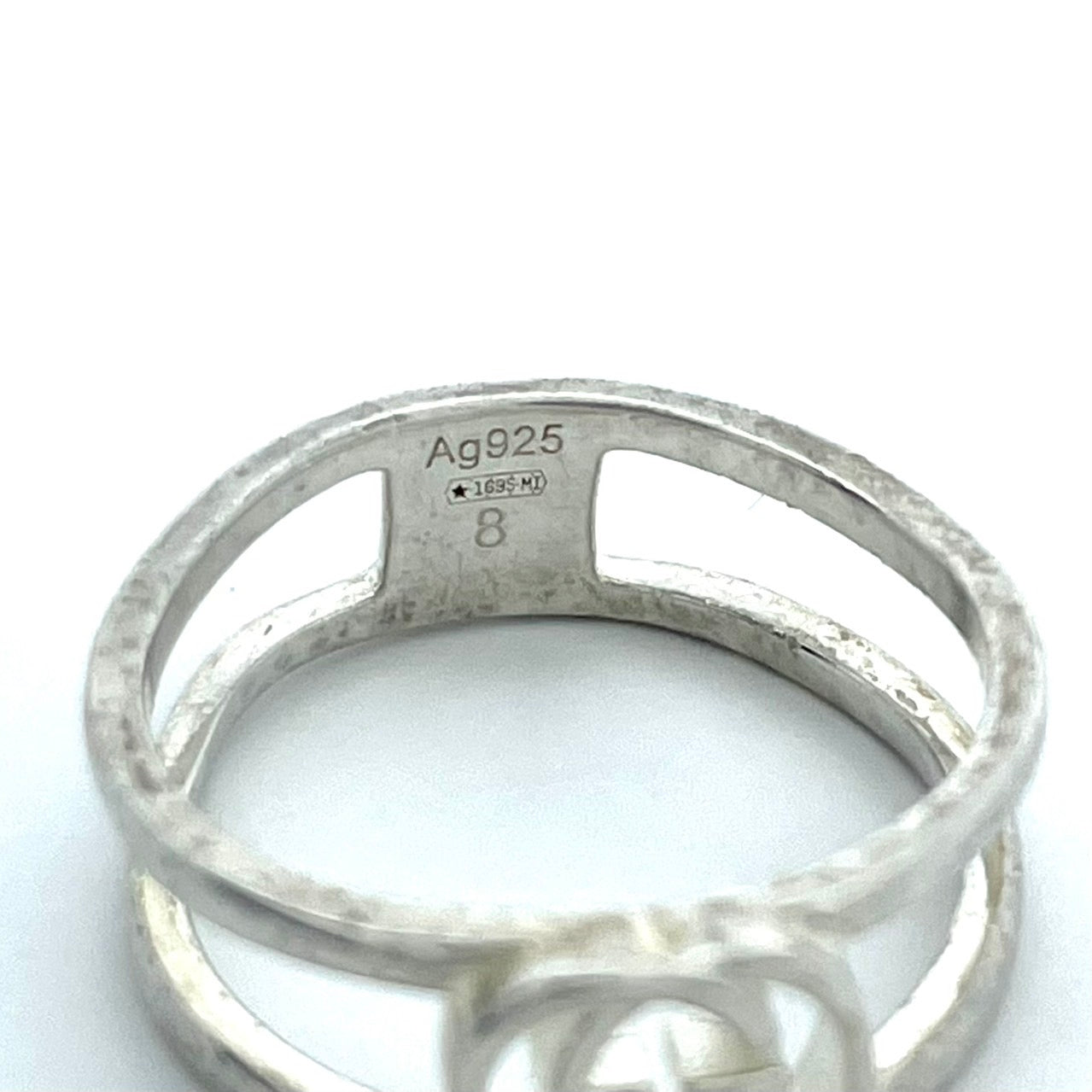 GUCCI グッチ インターロッキングG ブリットリング 指輪 6号 シルバー SV925 アクセサリー ジュエリー レディース I1