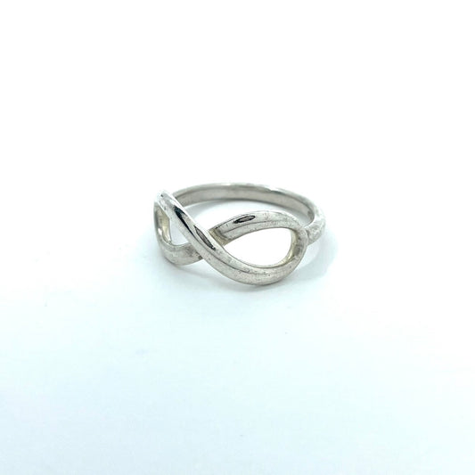 美品 TIFFANY & Co. ティファニー リング 指輪 インフィニティ 7号 SV925 シルバー ヴィンテージ ジュエリー アクセサリー レディース I1