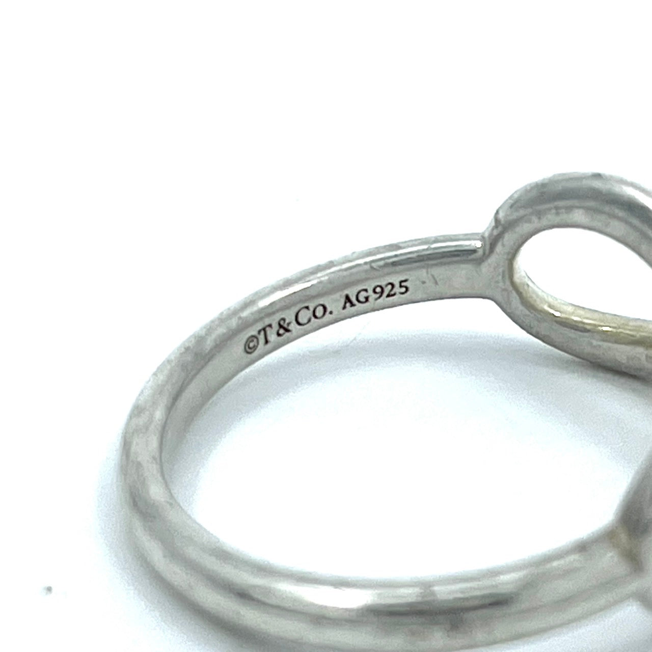 美品 TIFFANY & Co. ティファニー リング 指輪 インフィニティ 7号 SV925 シルバー ヴィンテージ ジュエリー アクセサリー レディース I1