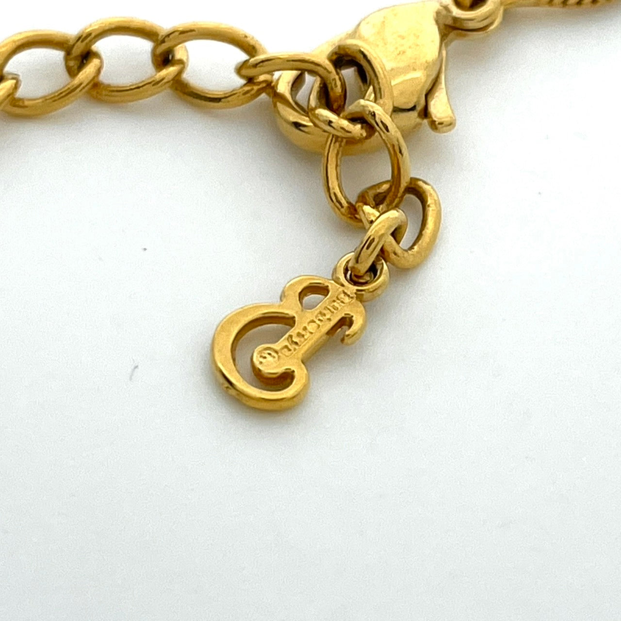 美品 BURBERRY バーバリー ヴィンテージ ネックレス ペンダント ノバチェック スクエア ゴールドカラー アクセサリー ジュエリー レディース アジャスター付き I1