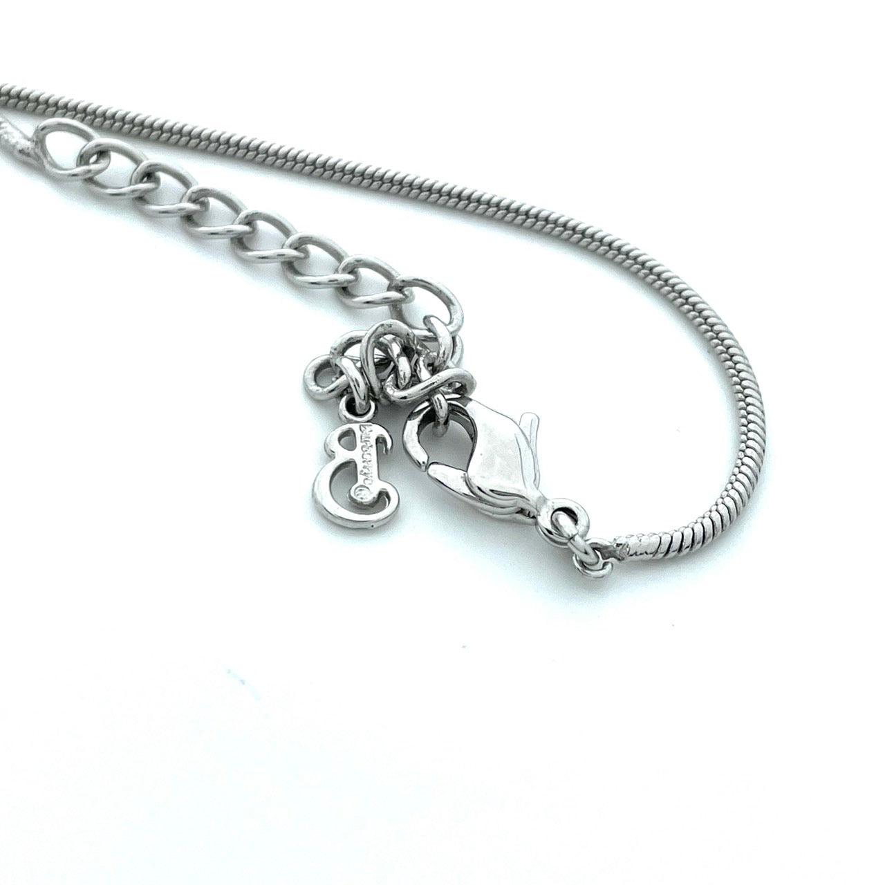 美品 BURBERRY バーバリー ヴィンテージ ネックレス ペンダント ノバチェック スクエア シルバーカラー アクセサリー ジュエリー レディース アジャスター付き I1