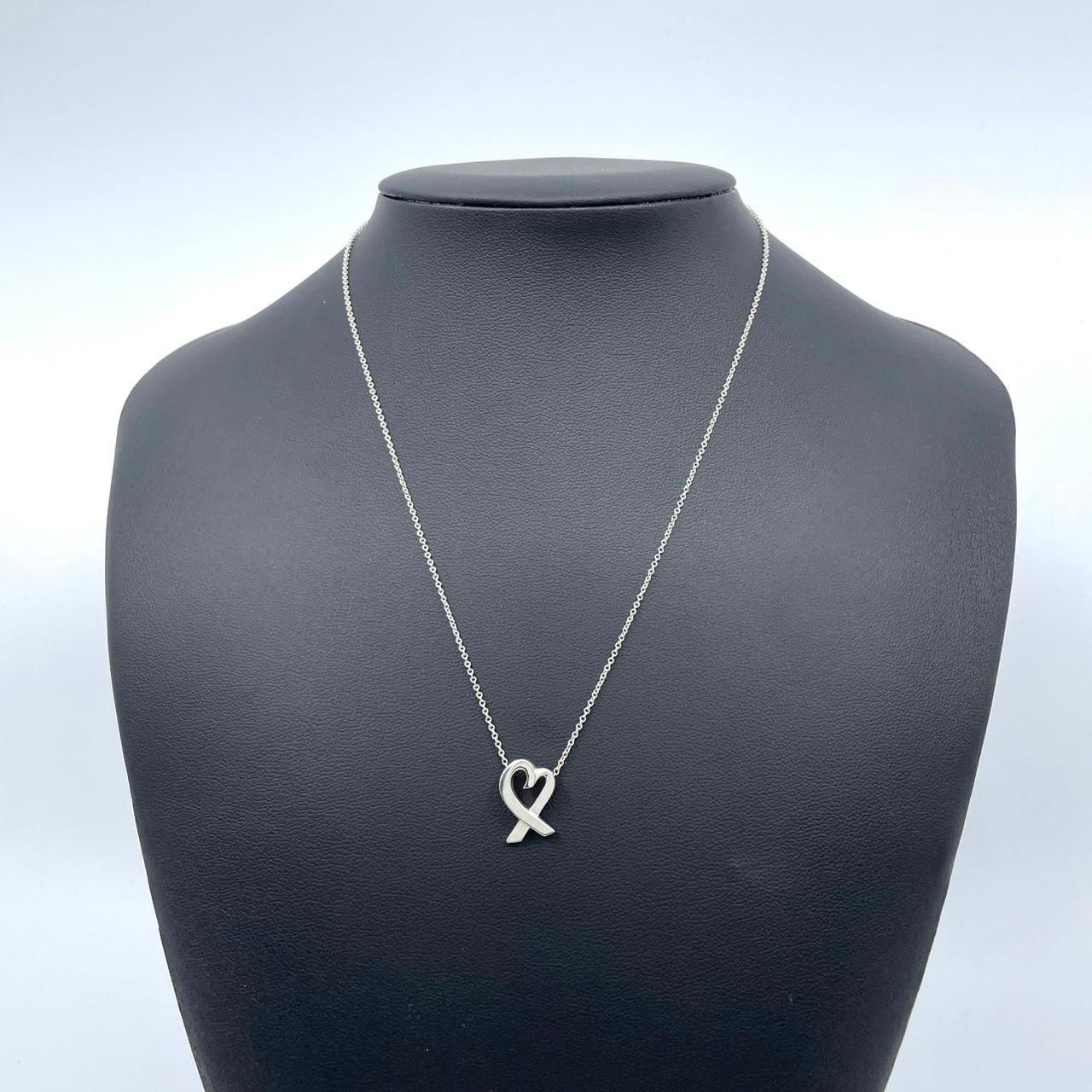 美品 TIFFANY & Co. ティファニー ラビングハート シルバー SV925 ヴィンテージ ネックレス ペンダント アクセサリー ジュエリー レディース I1