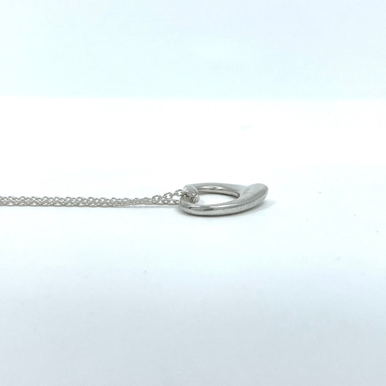 美品 TIFFANY & Co. ティファニー オープンハート シルバー SV925 エルサ・ペレッティ ヴィンテージ ネックレス ペンダント アクセサリー ジュエリー レディース I1