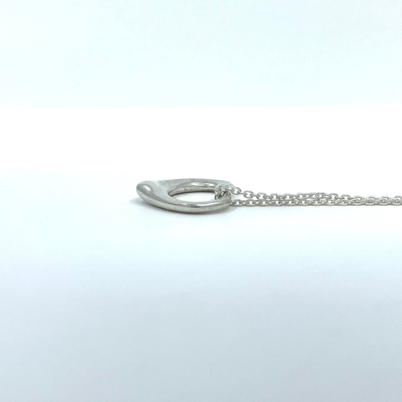 美品 TIFFANY & Co. ティファニー オープンハート シルバー SV925 エルサ・ペレッティ ヴィンテージ ネックレス ペンダント アクセサリー ジュエリー レディース I1