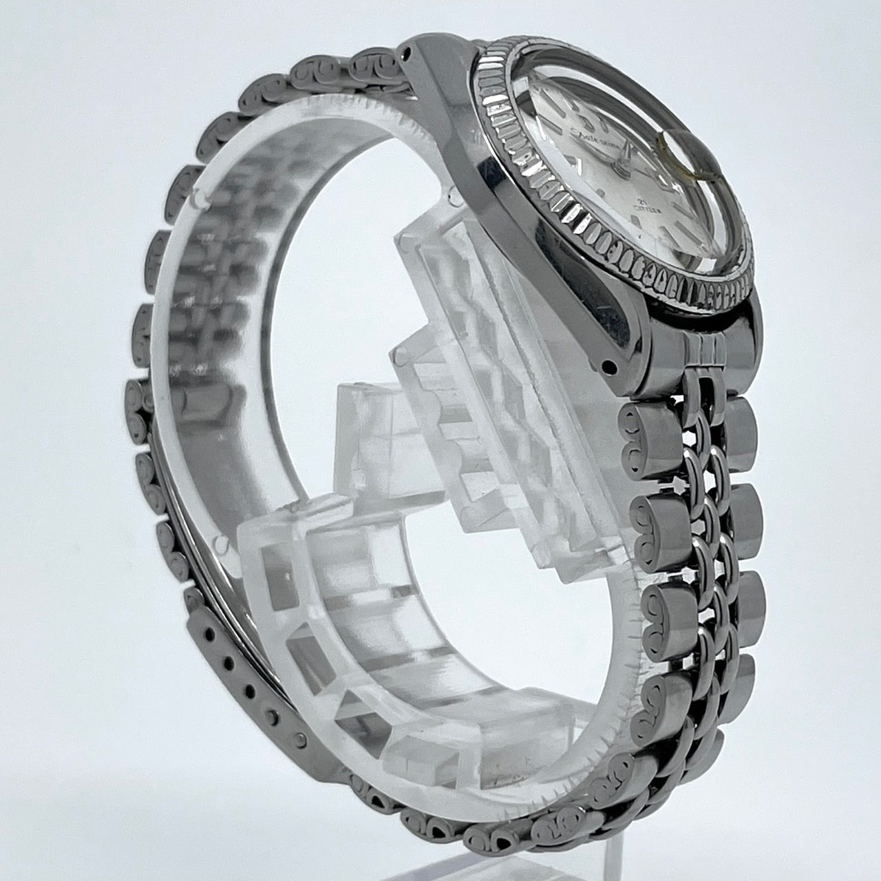 【稼働品】CITIZEN シチズン Date star デイトスター レディース 腕時計 自動巻き 21石 シルバー ラウンド デイト表示 希少 昭和レトロ アンティーク ビンテージ クラシック エレガント ドレスウォッチ クリーニング済み G4