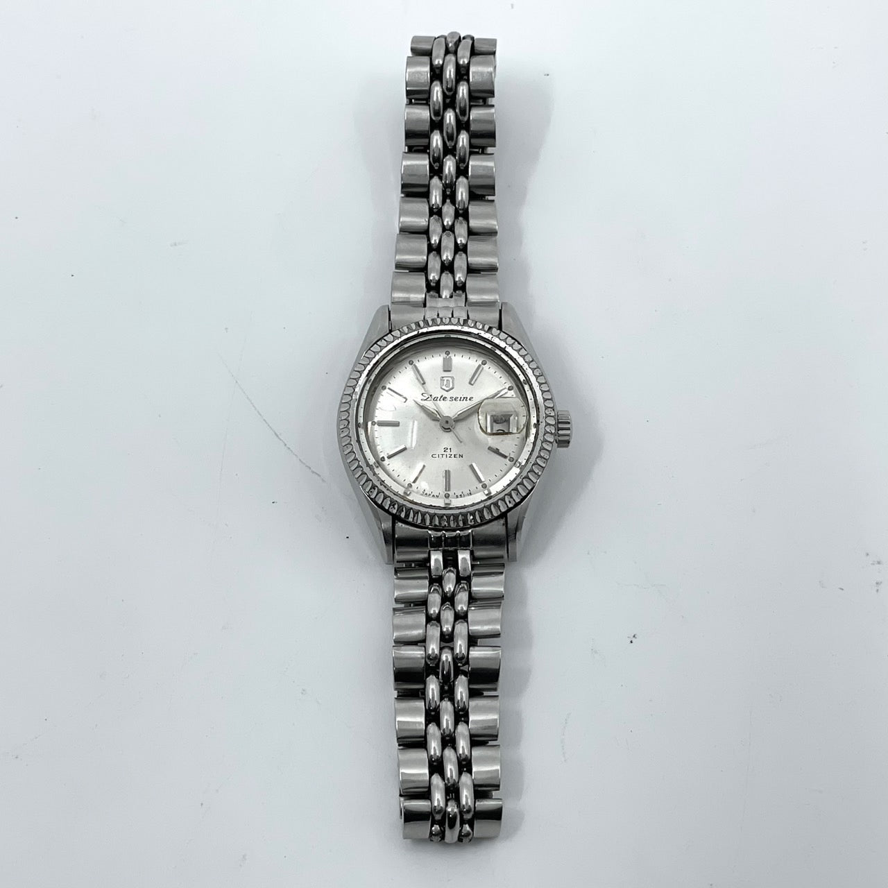 【稼働品】CITIZEN シチズン Date star デイトスター レディース 腕時計 自動巻き 21石 シルバー ラウンド デイト表示 希少 昭和レトロ アンティーク ビンテージ クラシック エレガント ドレスウォッチ クリーニング済み G4