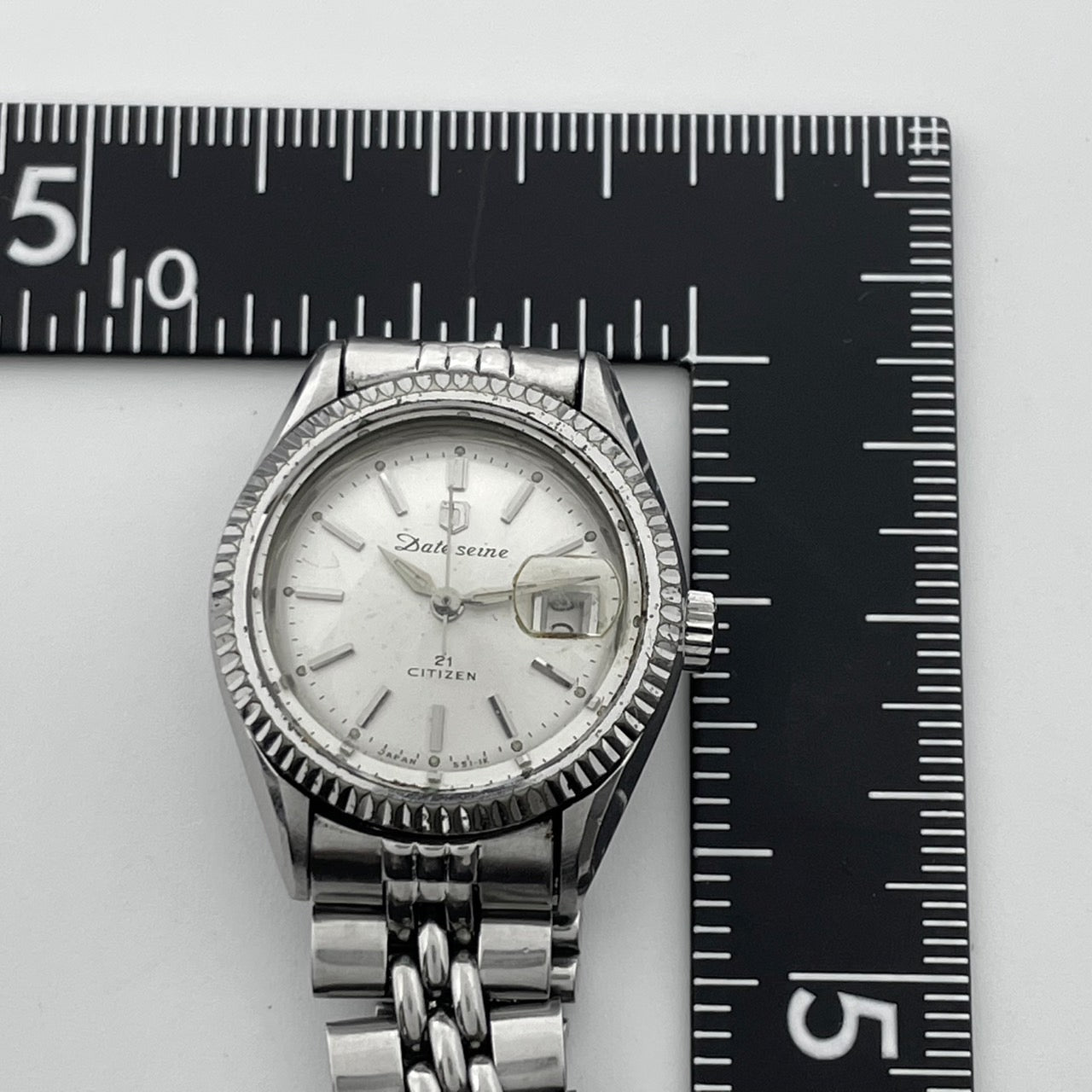 【稼働品】CITIZEN シチズン Date star デイトスター レディース 腕時計 自動巻き 21石 シルバー ラウンド デイト表示 希少 昭和レトロ アンティーク ビンテージ クラシック エレガント ドレスウォッチ クリーニング済み G4