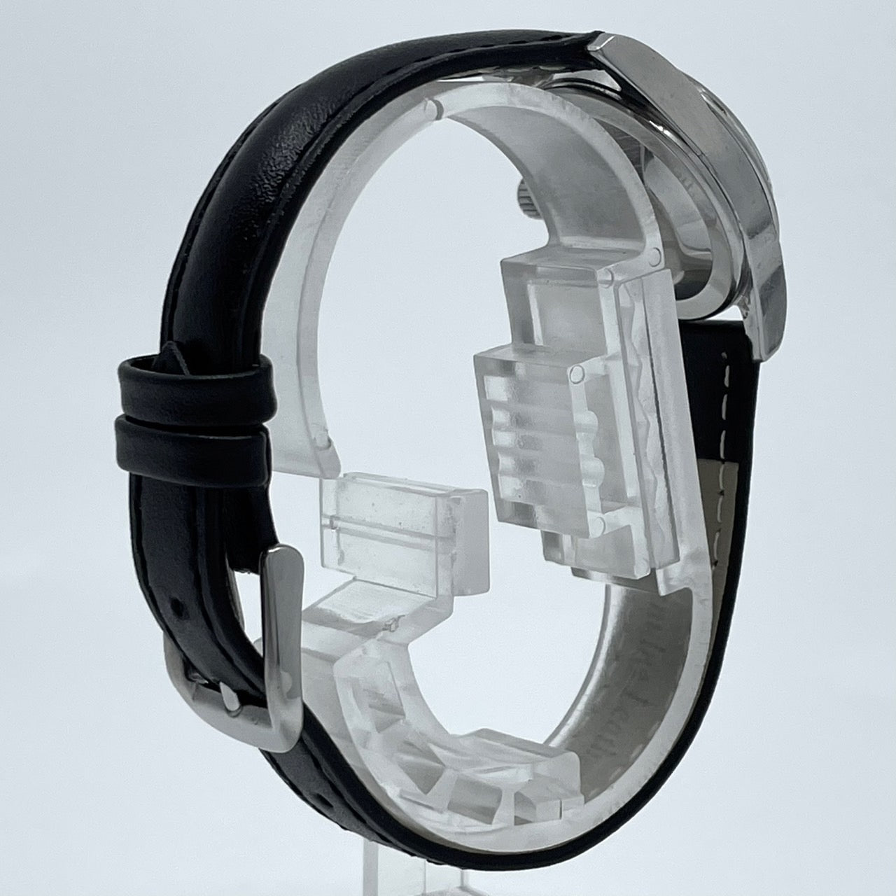 【デッドストック/稼働品】CITIZEN シチズン Date Star デイトスター レディース 腕時計 手巻き 17石 シルバー ブラックレザー ラウンド デイト 希少 昭和レトロ アンティーク ビンテージ クラシック エレガント ドレスウォッチ 新品ベルト交換済（社外品） G4