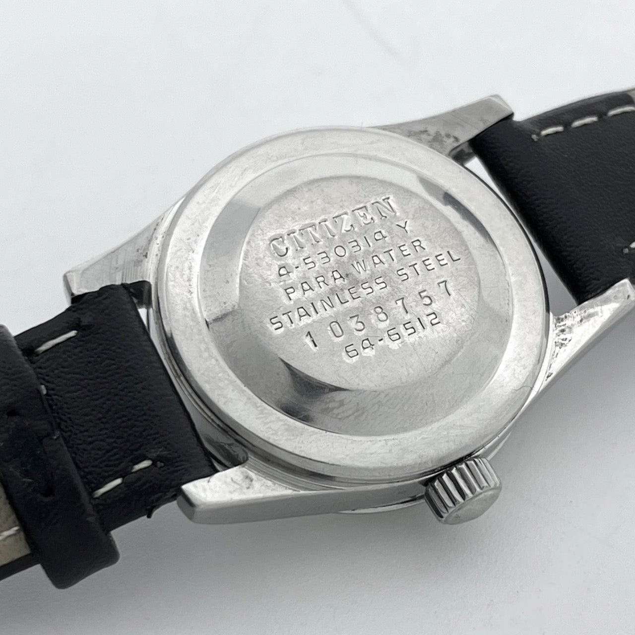 【デッドストック/稼働品】CITIZEN シチズン Date Star デイトスター レディース 腕時計 手巻き 17石 シルバー ブラックレザー ラウンド デイト 希少 昭和レトロ アンティーク ビンテージ クラシック エレガント ドレスウォッチ 新品ベルト交換済（社外品） G4