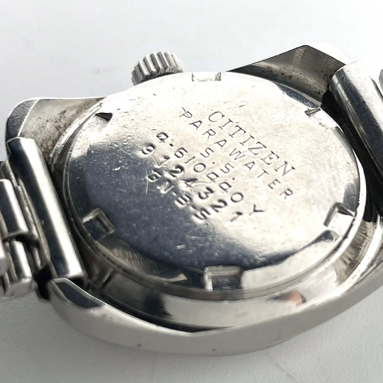 【稼働品】CITIZEN シチズン コスモスター デイト レディース 腕時計 自動巻き 19石 シルバー ブルー文字盤 トノー型 レトロ アンティーク ビンテージ クラシック エレガント ドレスウォッチ 希少モデル クリーニング済み G4